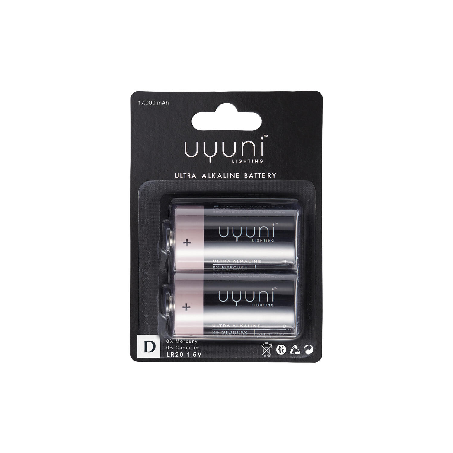 D Battery, 1,5V, 16.000 mAh, 2-pack