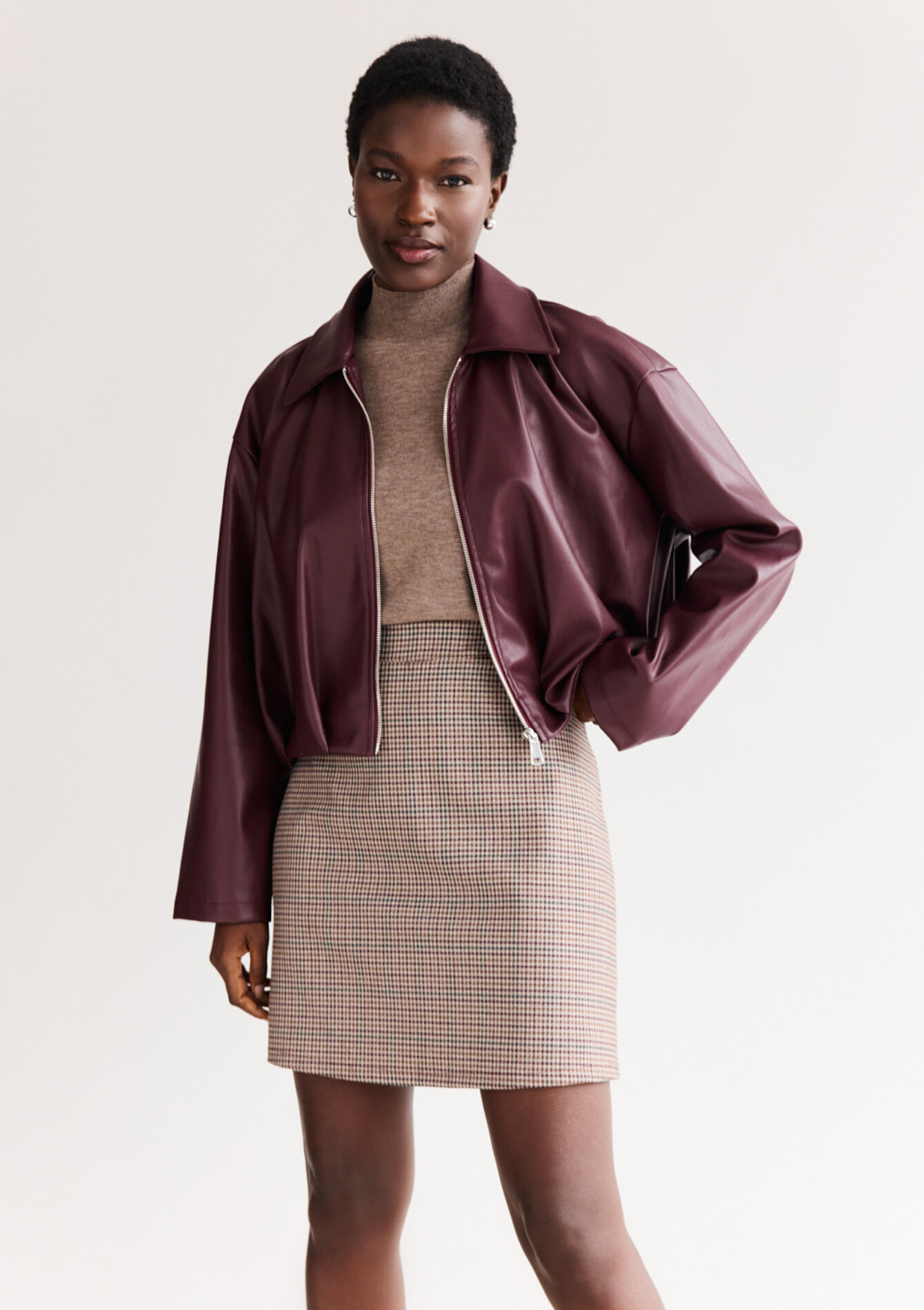 Minirok met pied-de-poule