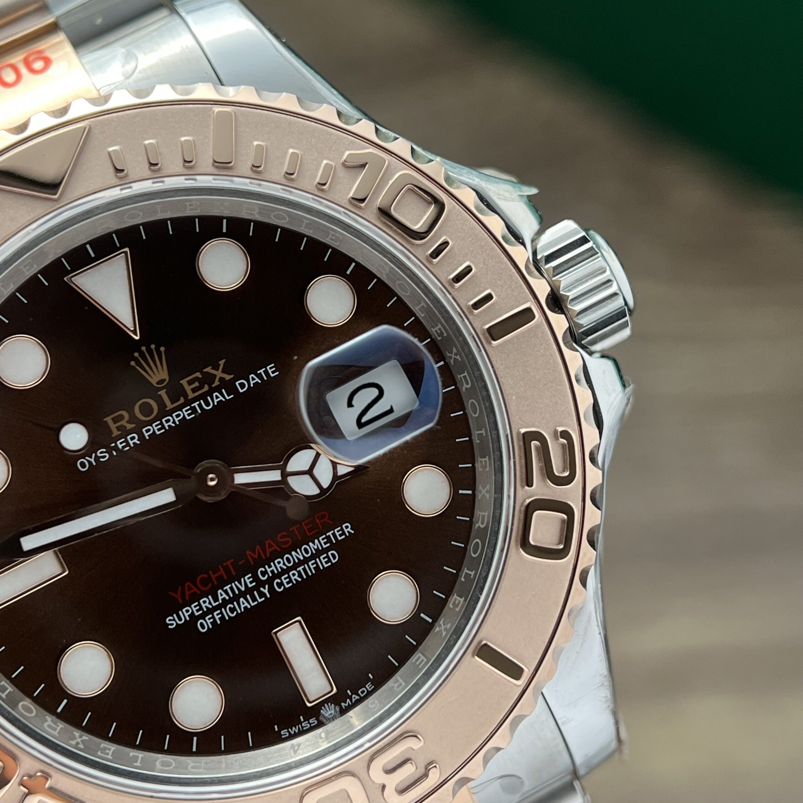 Rolex Yacht-Master 126621 SS/RG Plated Chocolate Dial 40mm Oyster EWF Replica