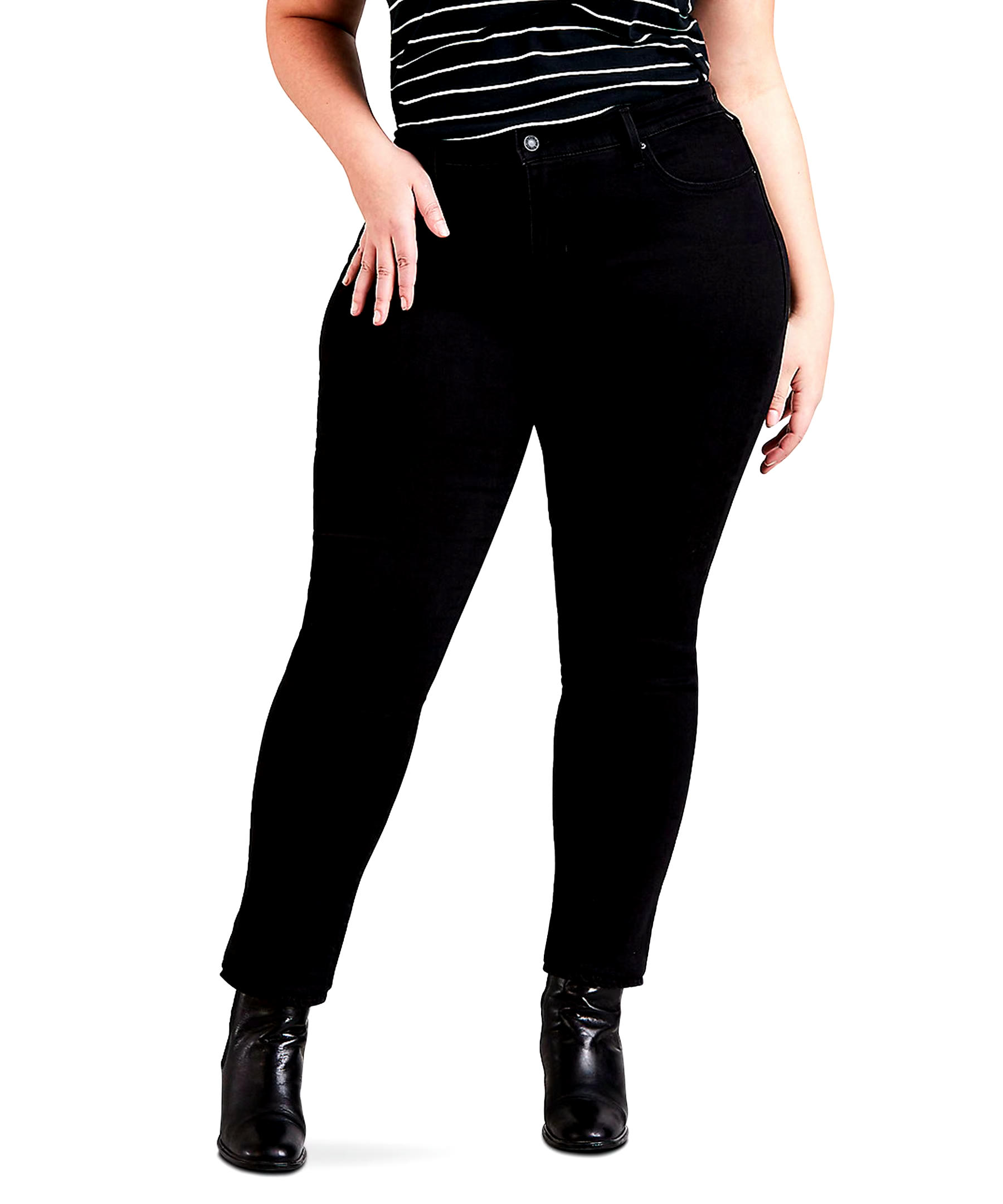 Levi's Women's 311 Shaping  Mid Rise Skinny Jeans Soft Black - Plus Size