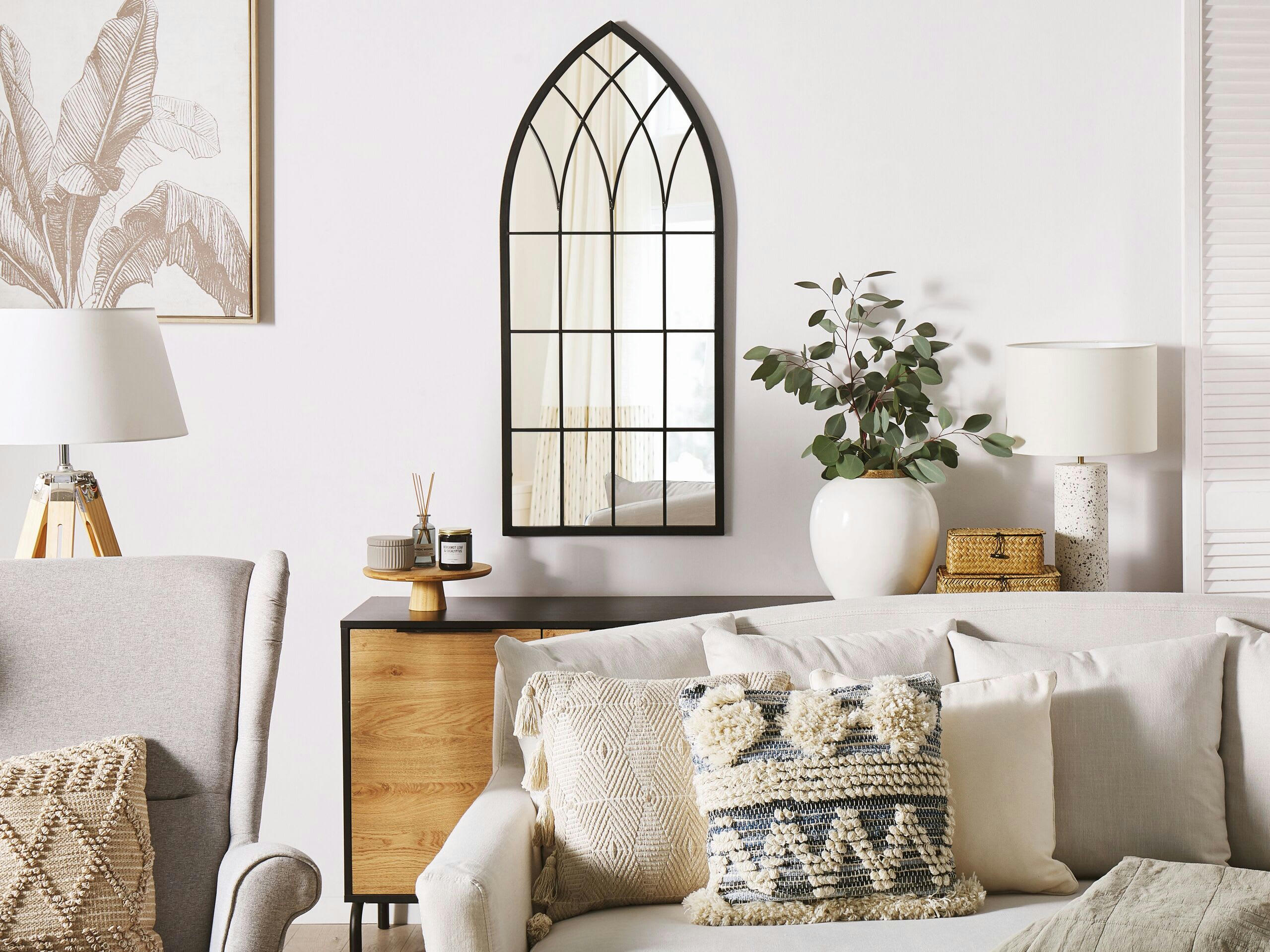 CASSEL - Miroir en métal noir 115x50