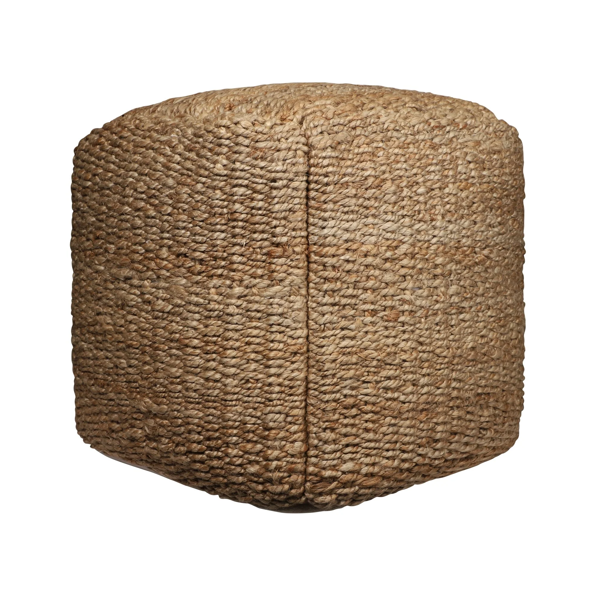 Sevita Natural Farmhouse Solid Hand-Made Pouf