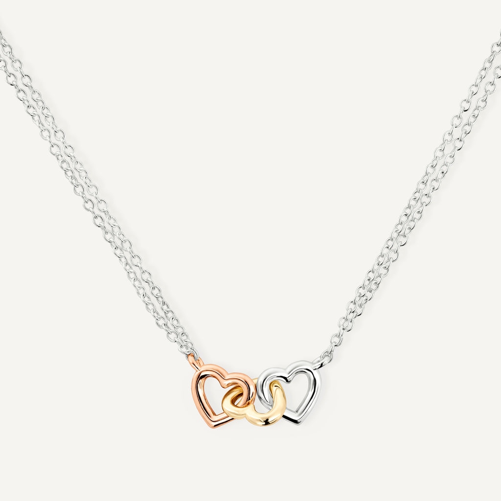 Love You Lots - Triple Heart Charm Necklace