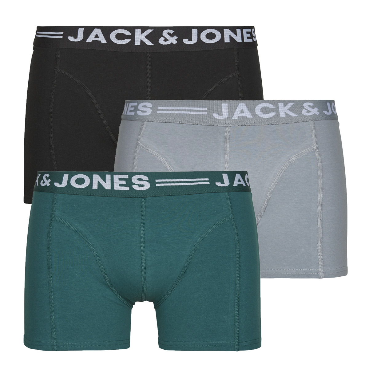 Jack & Jones - SENSE TRUNKS X3 - Blue / Blue / Black