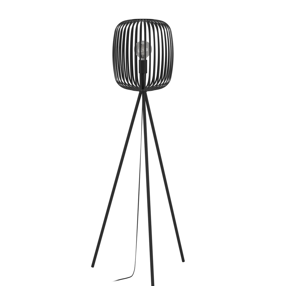 EGLO vloerlamp Romazzina - e27 - 140,5 cm - zwart