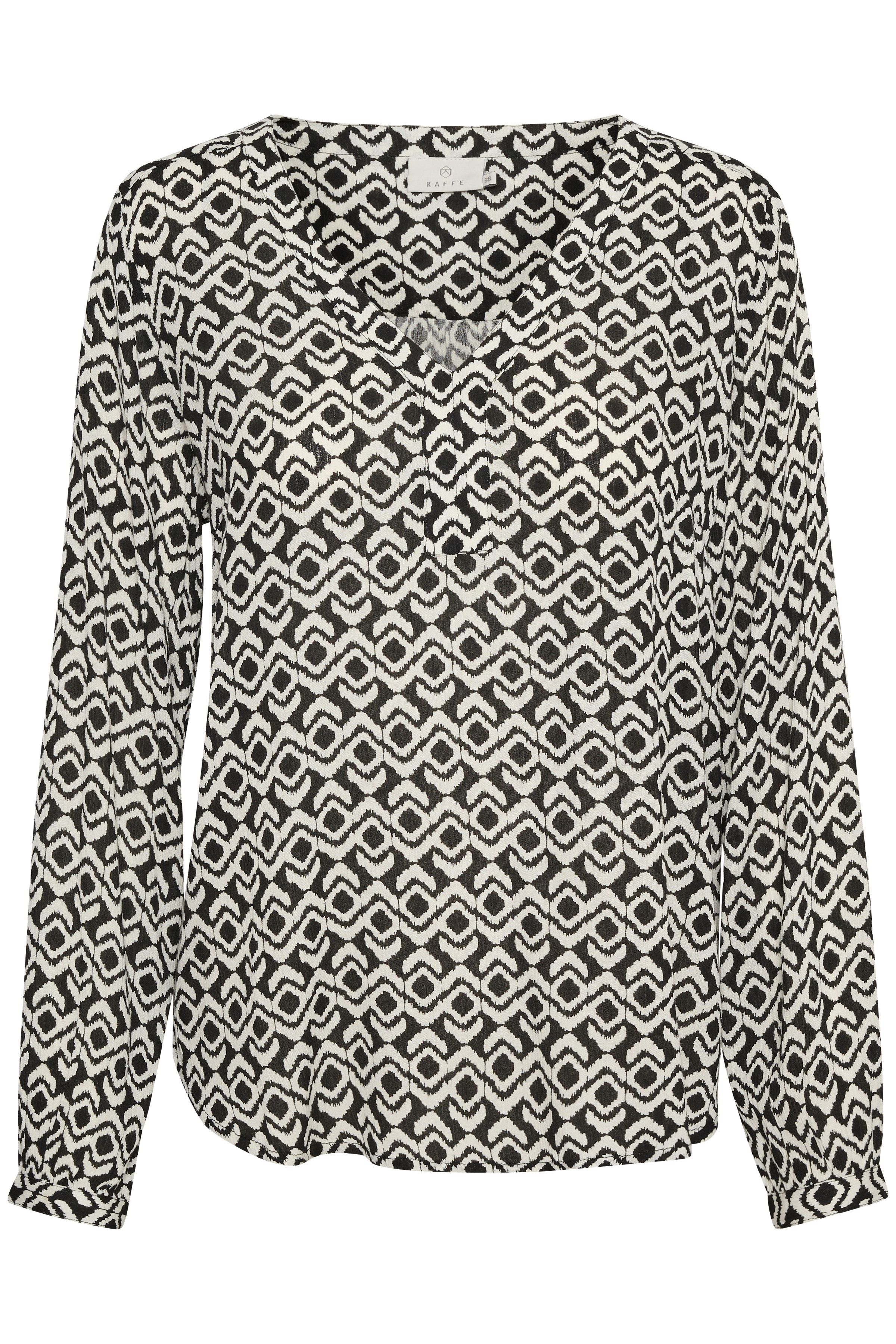 Kaffe Amber V-Neck Printed Casual Fit Blouse