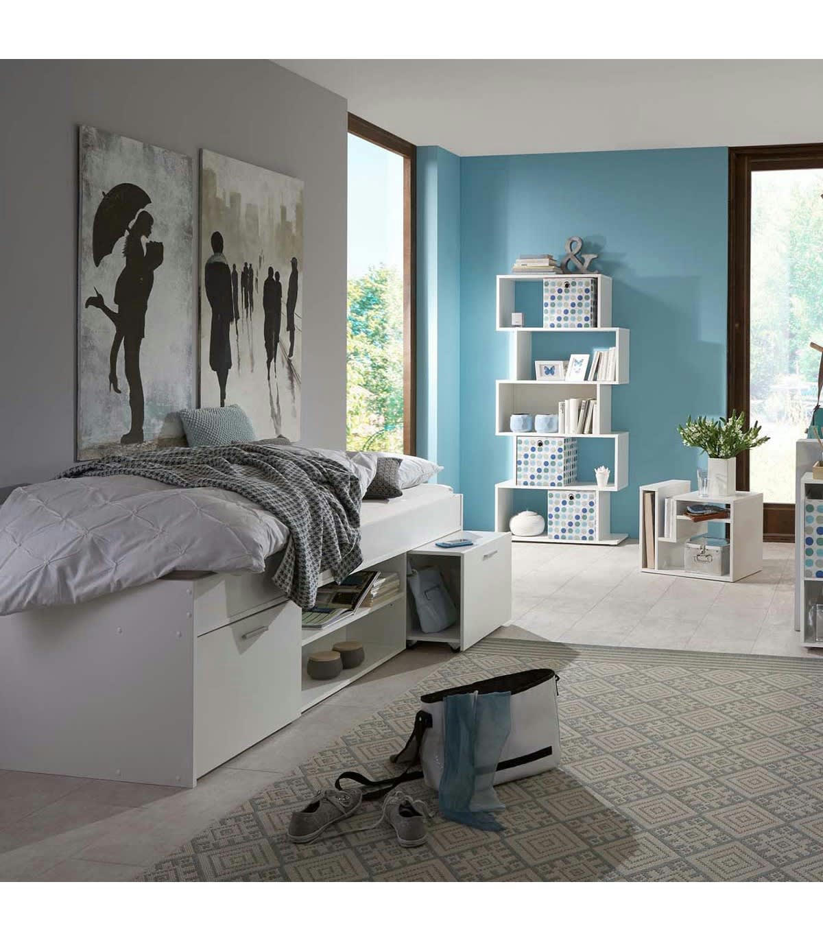 CARLO 1 - Lit avec rangements 90x200