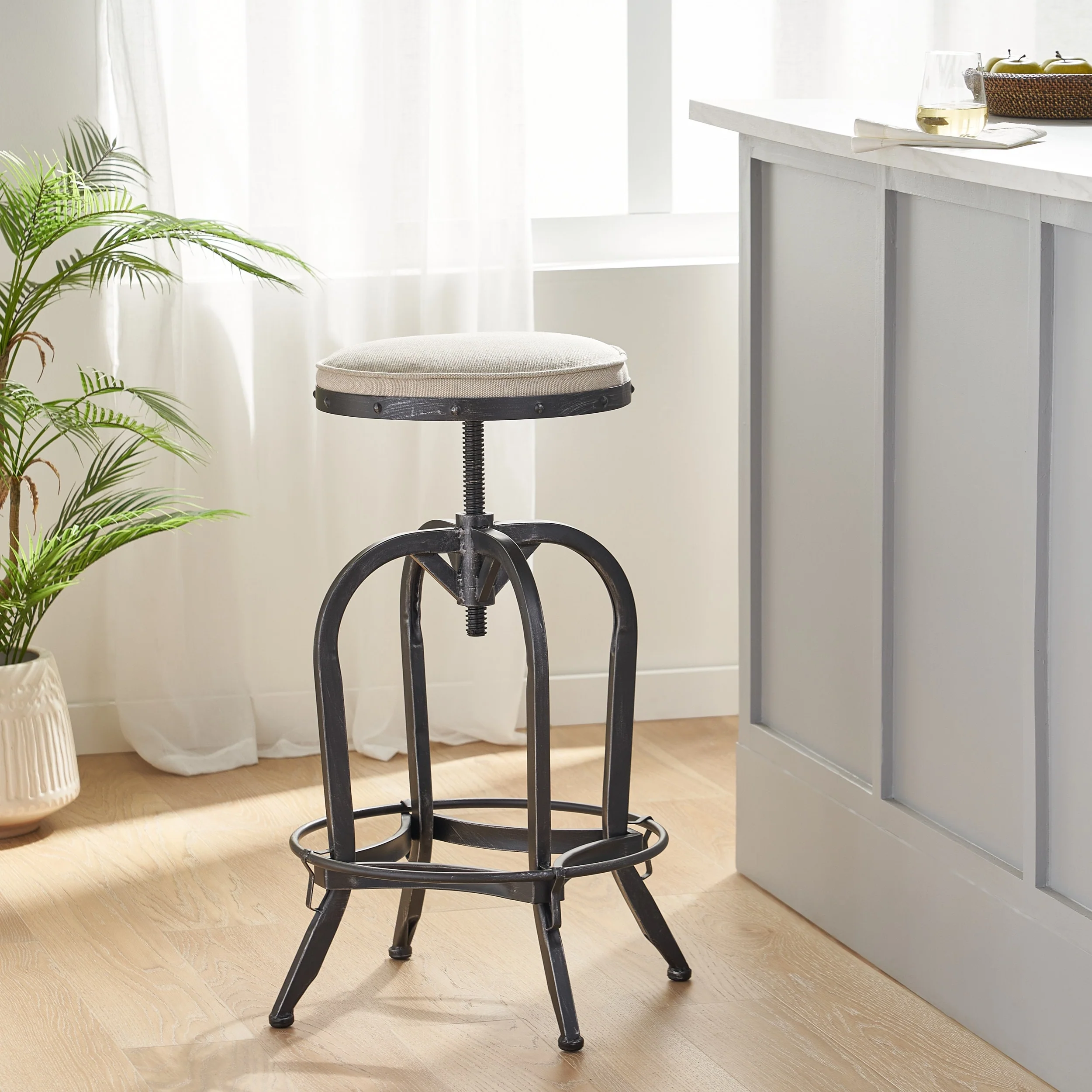 Gunner 28-inch Swivel Bar Stool by Christopher Knight Home - 18.50 D x 18.50 W x 27.50 -34.25 H