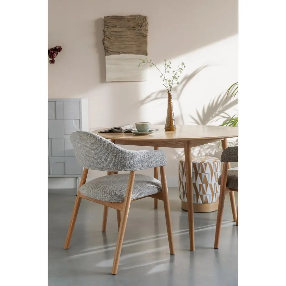 Housecraft Indy Eetkamerstoel Licht Bruin/ Beige - Set van 2