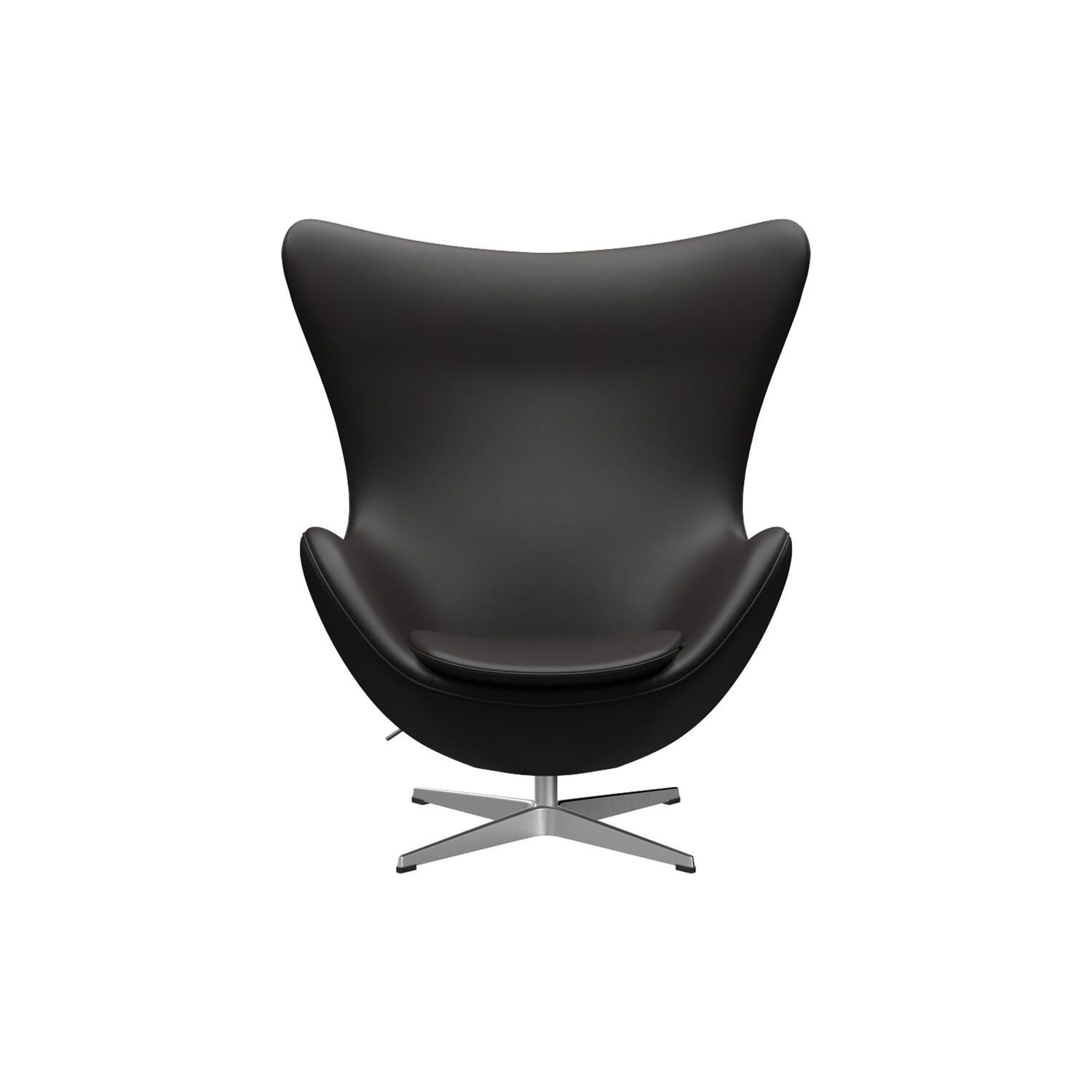 &AElig;gget&trade; 3316 loungestol, Aura black brown/satin brushed aluminium