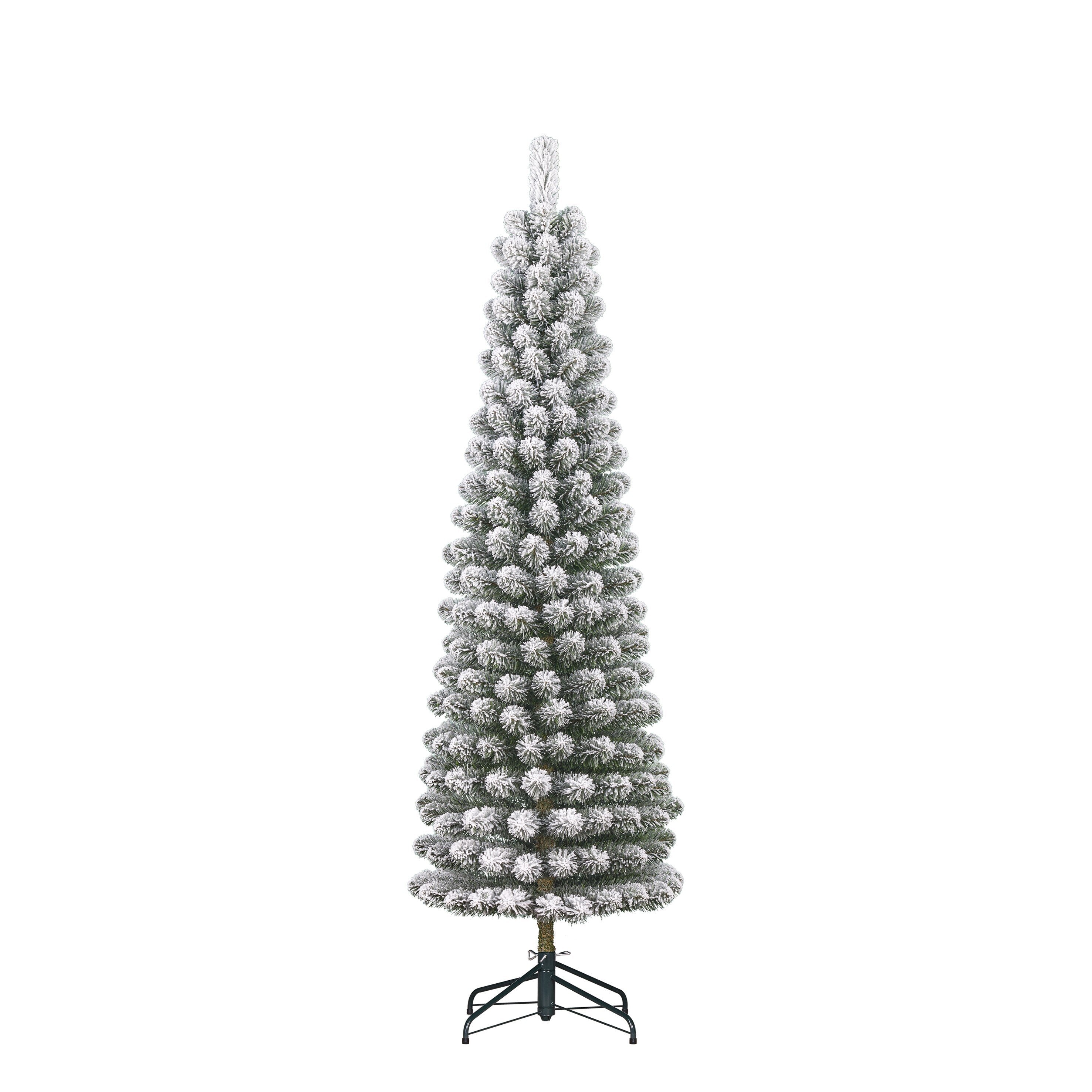 Black Box Trees Kunst Kerstboom - Kunstkerstboom H215 x Ø56 cm - met Sneeuw - Groen Frosted