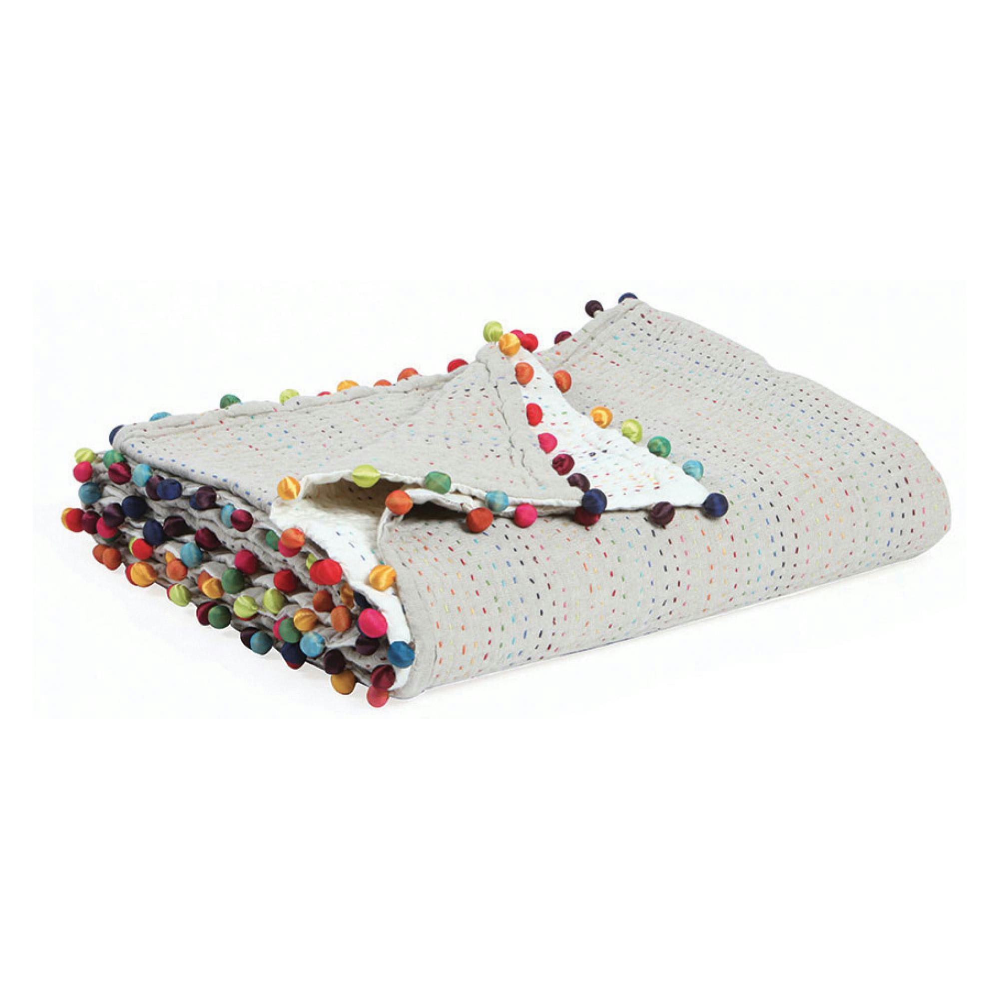 GASTOUNET - Courtepointe  en coton multico 180 x 180