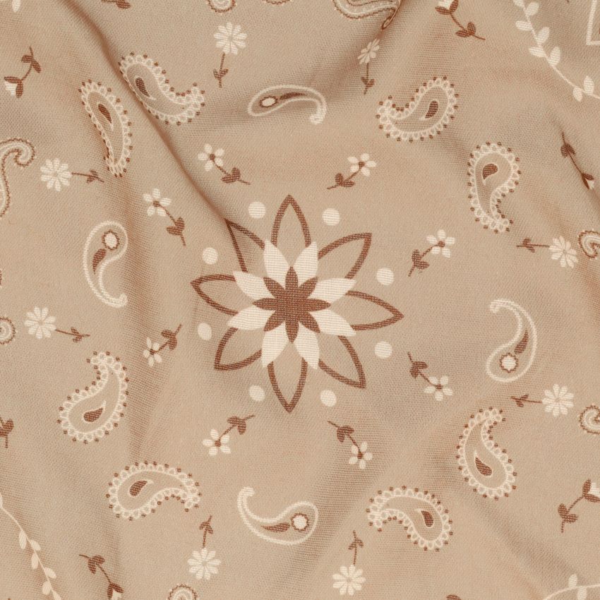 Manfield Beige sjaaltje met wit- en bruine details