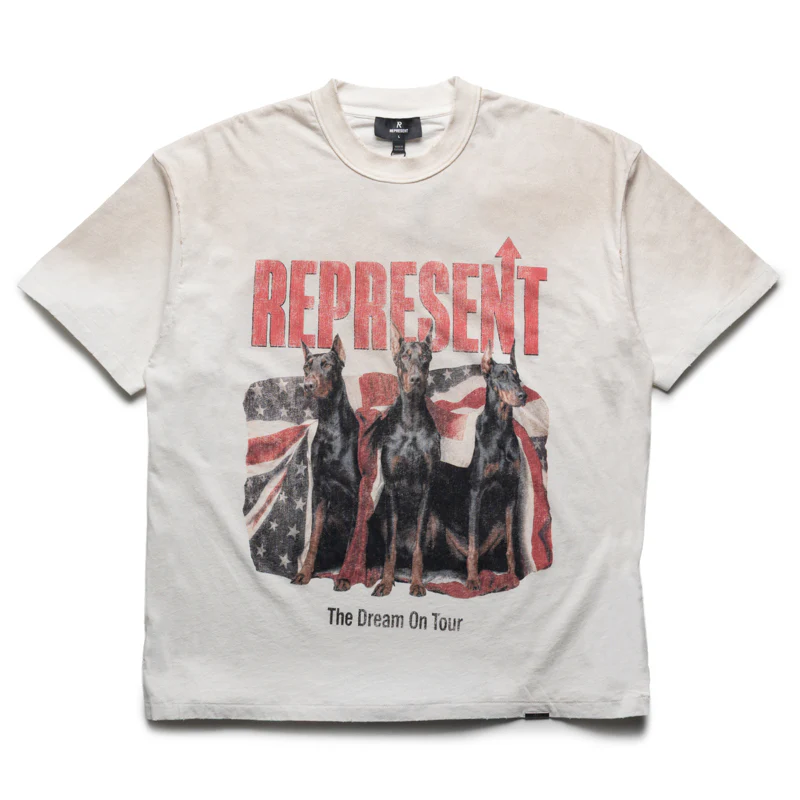 Represent Dream On Tour Tee - Washed Ecru