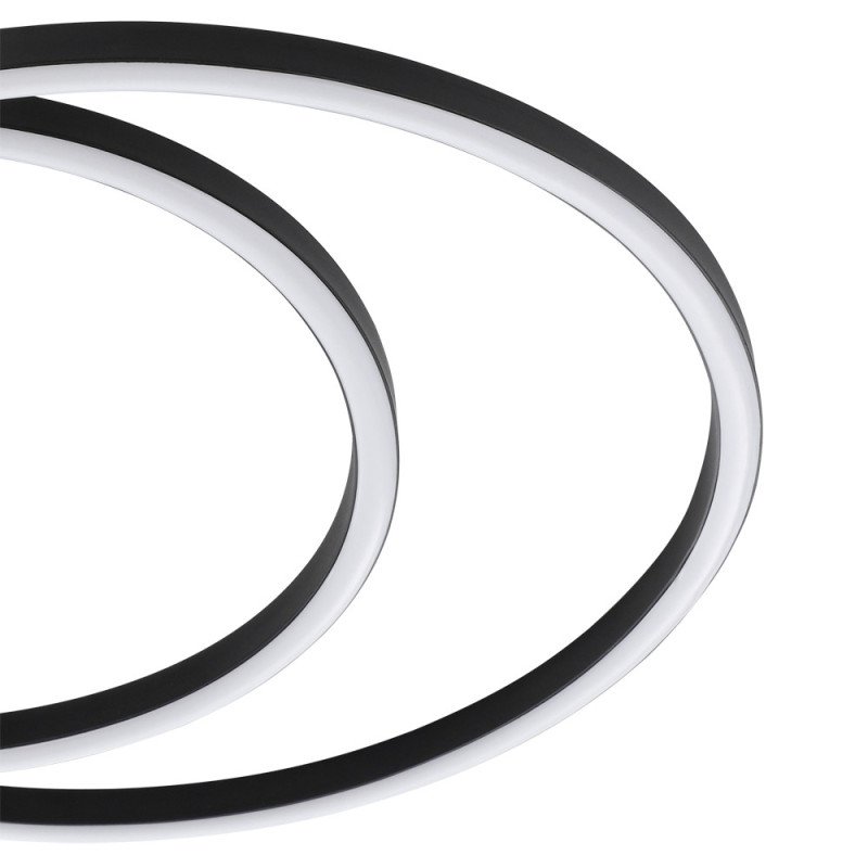 Plafonnier LED Ruotale noir blanc chaud 4400 lm 36 W EGLO