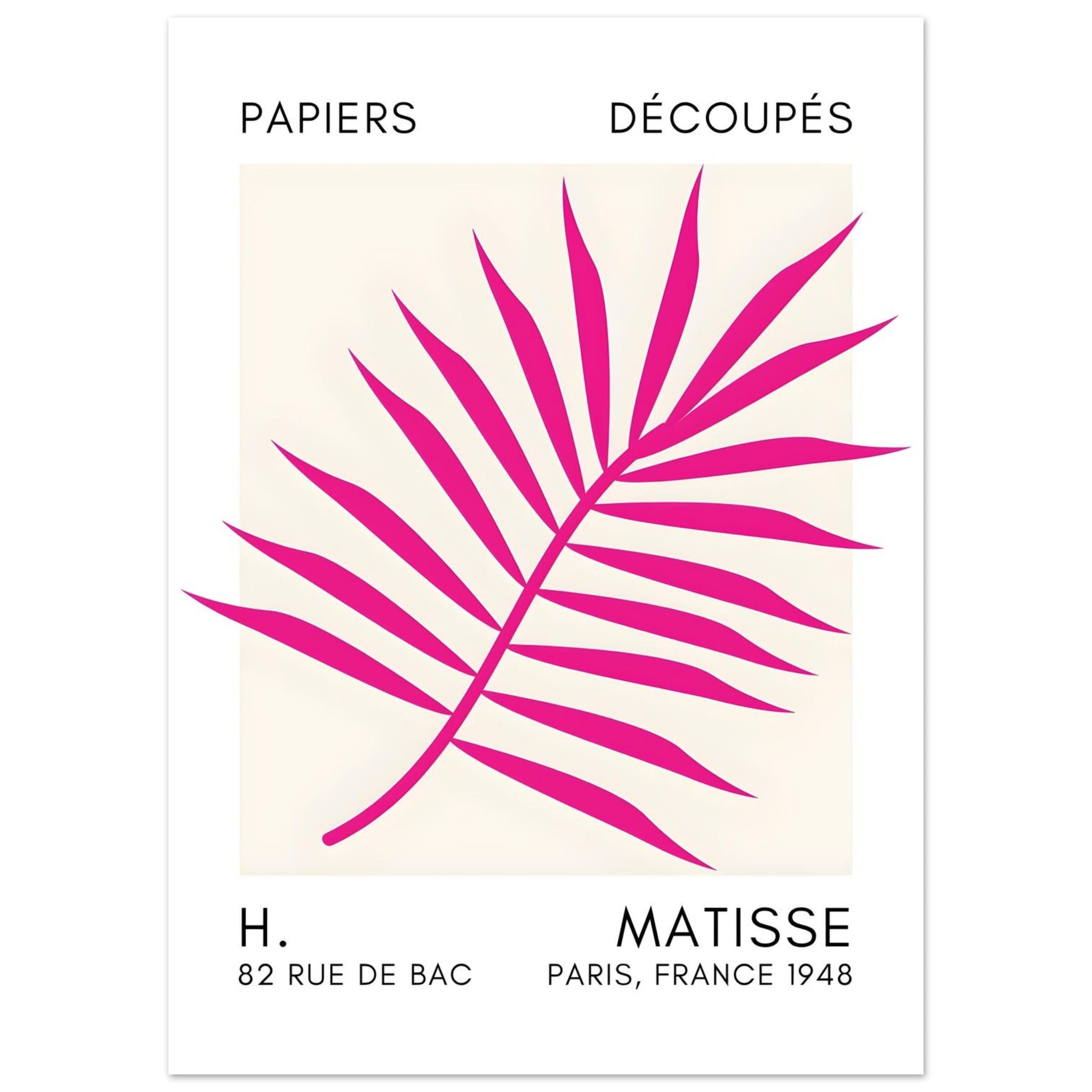 Artfulprints Poster Matisse – Floral reef pink  - 50x70 cm - Roze