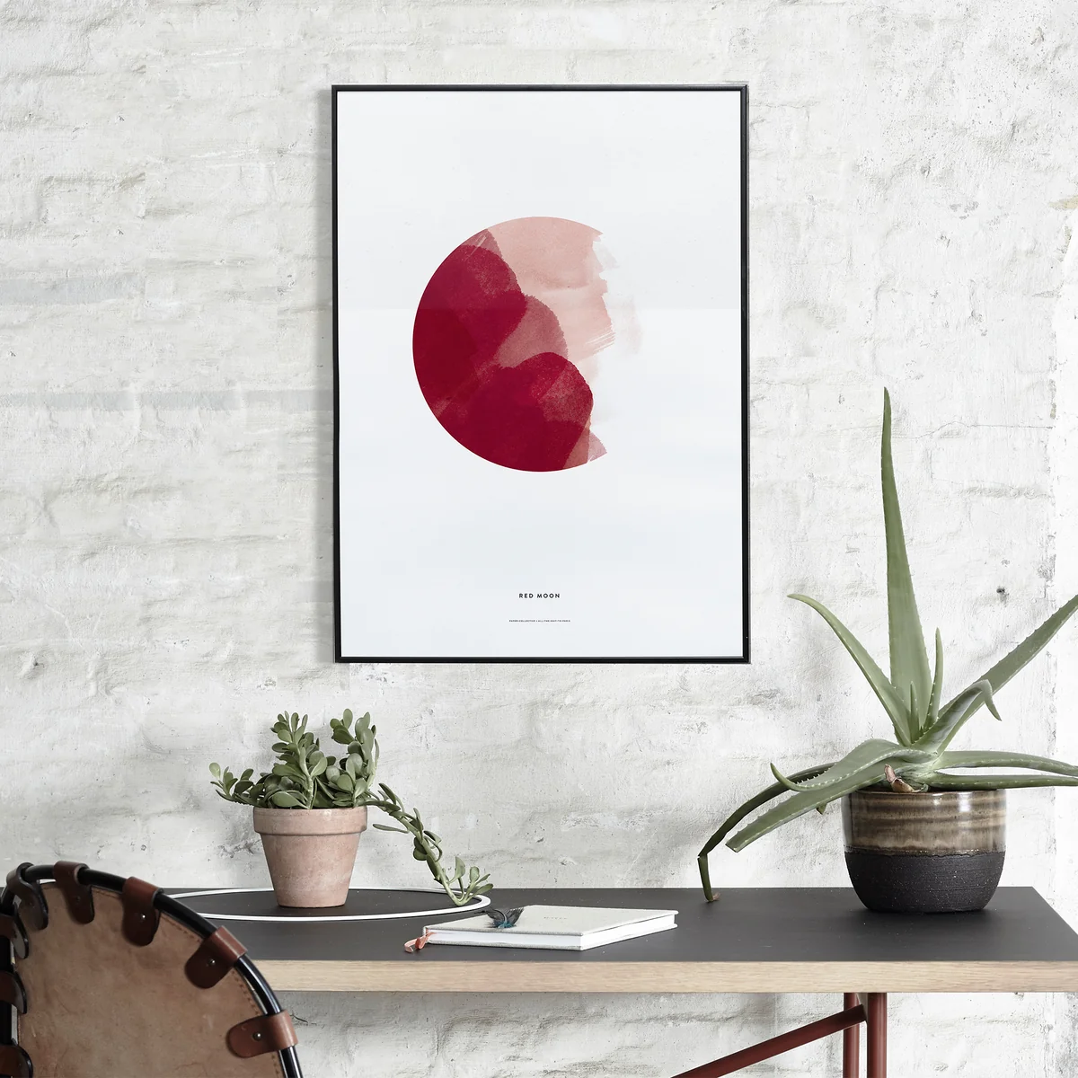 Paper Collective - Red Moon Poster, 50 x 70 cm