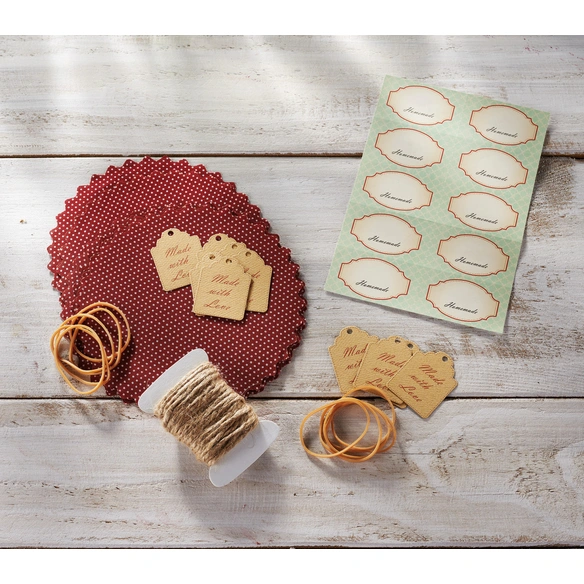 Marmeladegläser-Deko-Set, bunt, Papier