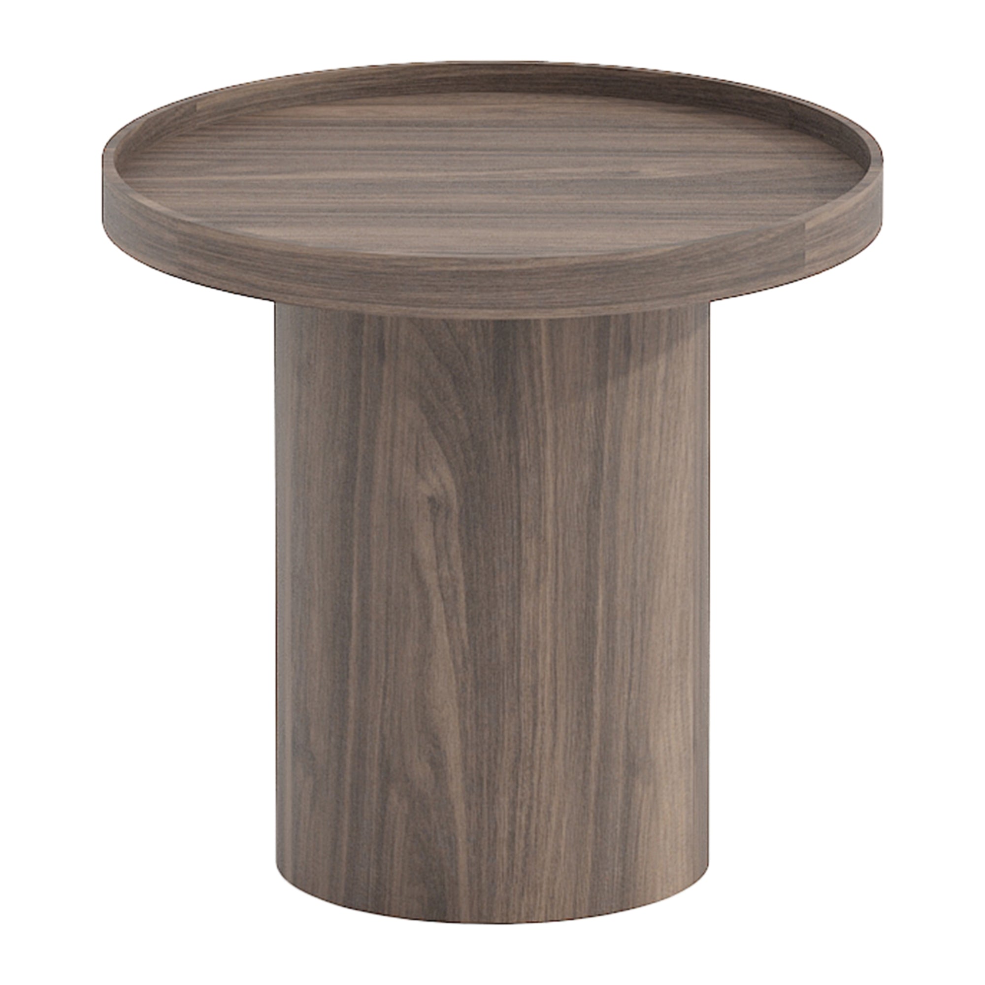 by fonQ Brik Bijzettafel Ø 50 cm - Walnoot