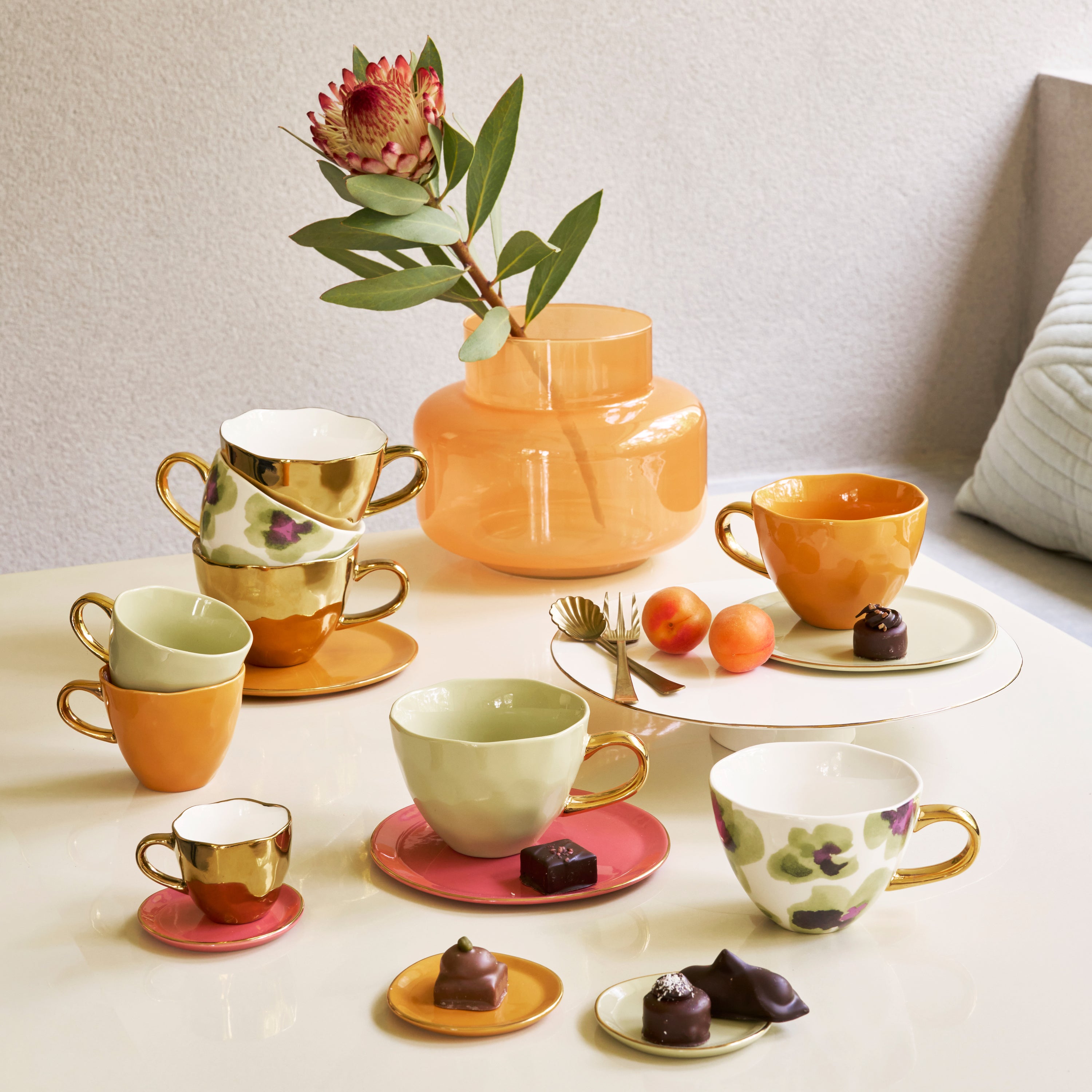 Urban Nature Culture Good Morning Cappuccino / Theekop - Violet - 4 st