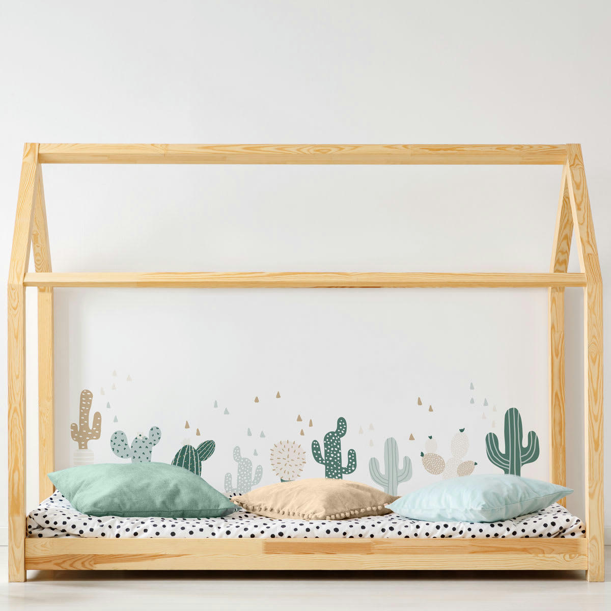 DESERT - Stickers mureaux en vinyle cactus verts