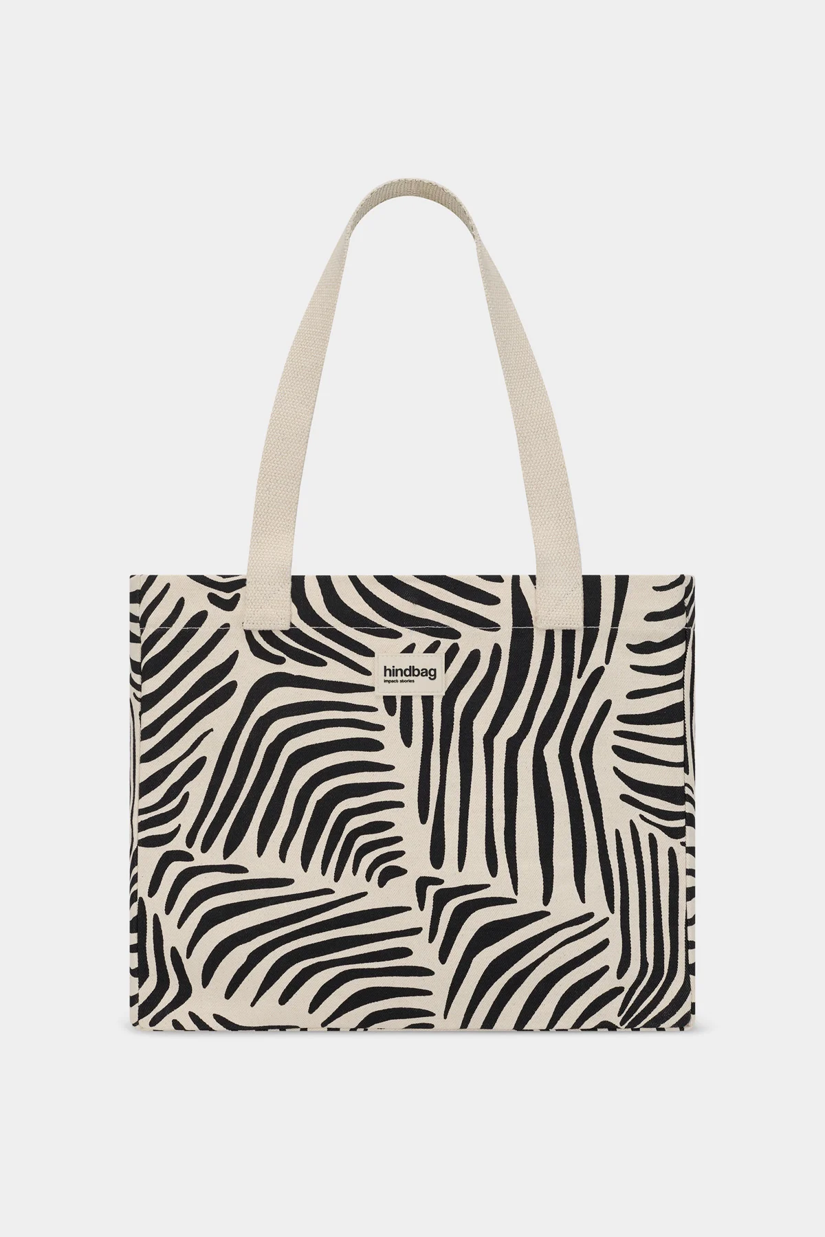 Sac cabas Claude Zèbre écru