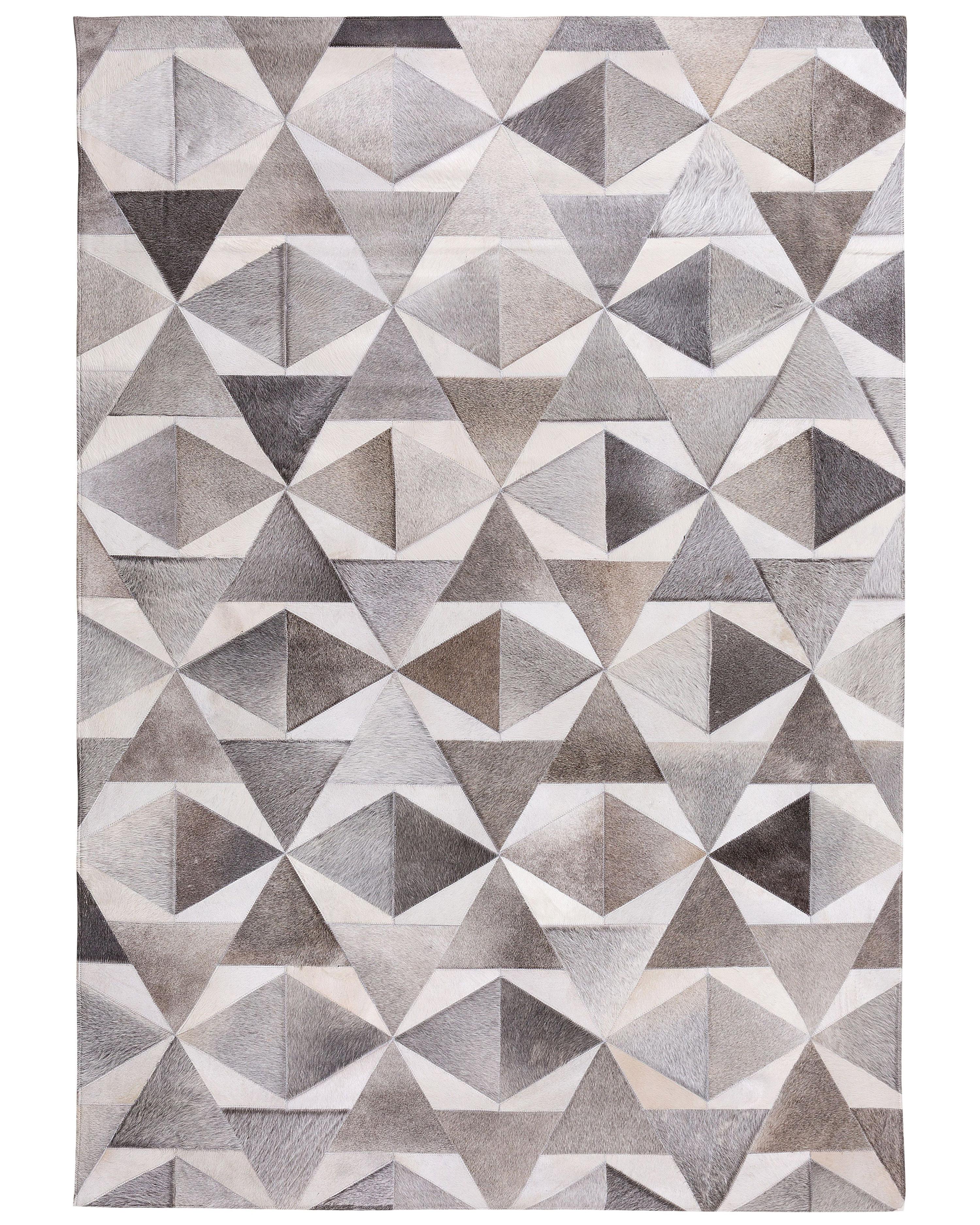 Rug ALAKA Grey 140 x 200 cm Leather