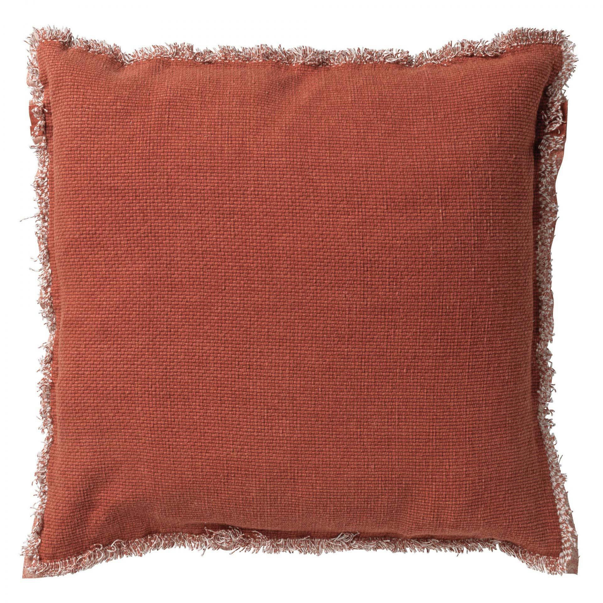 - Coussin - orange en coton 45x45 cm uni