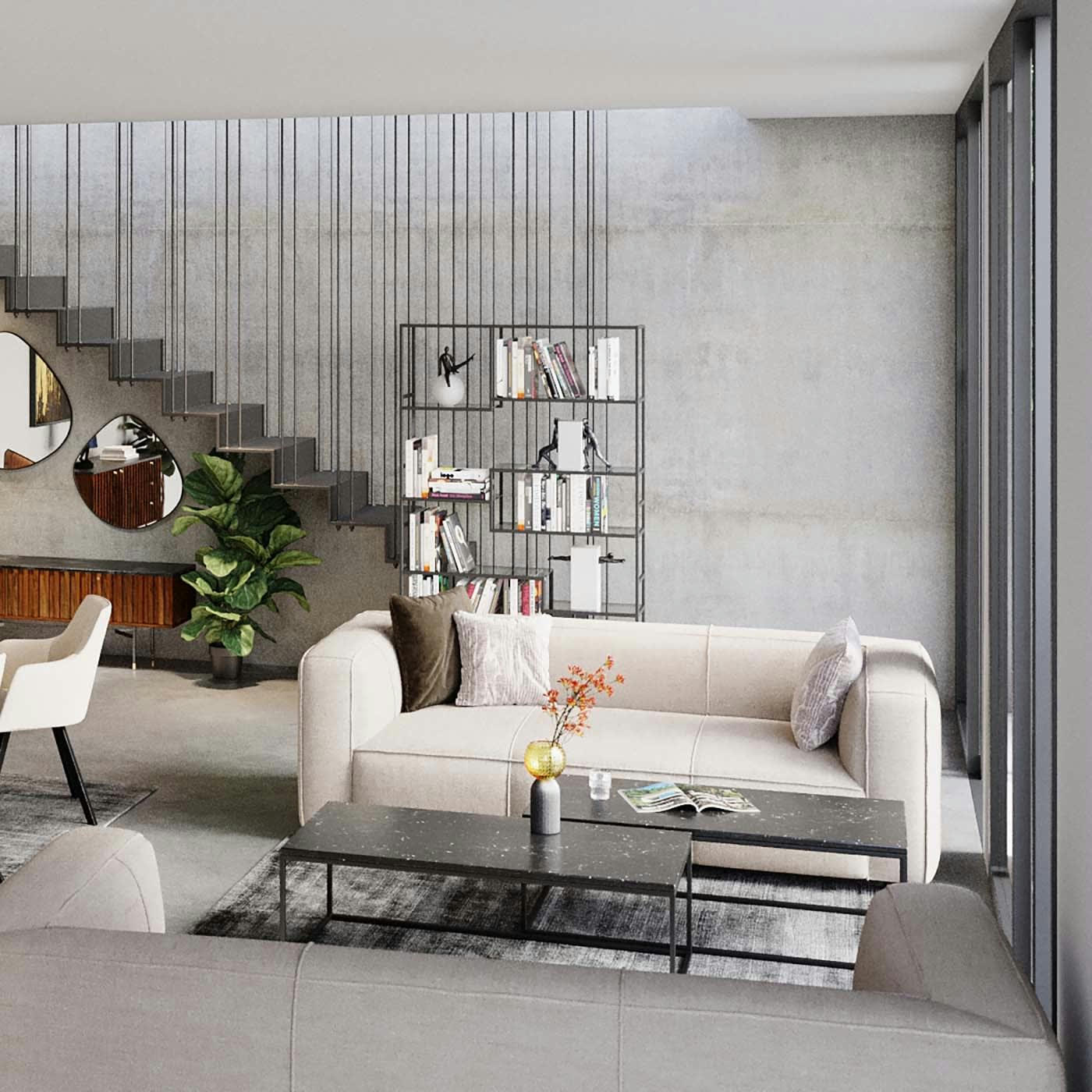 CUBETTO - Canapé Cubetto 3 places crème Kare Design