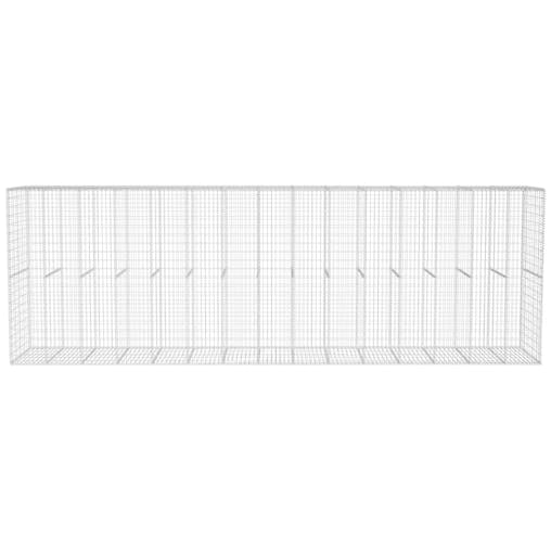 NNEVL Gabion Wall with Cover Galvanised Steel 600x50x200 cm