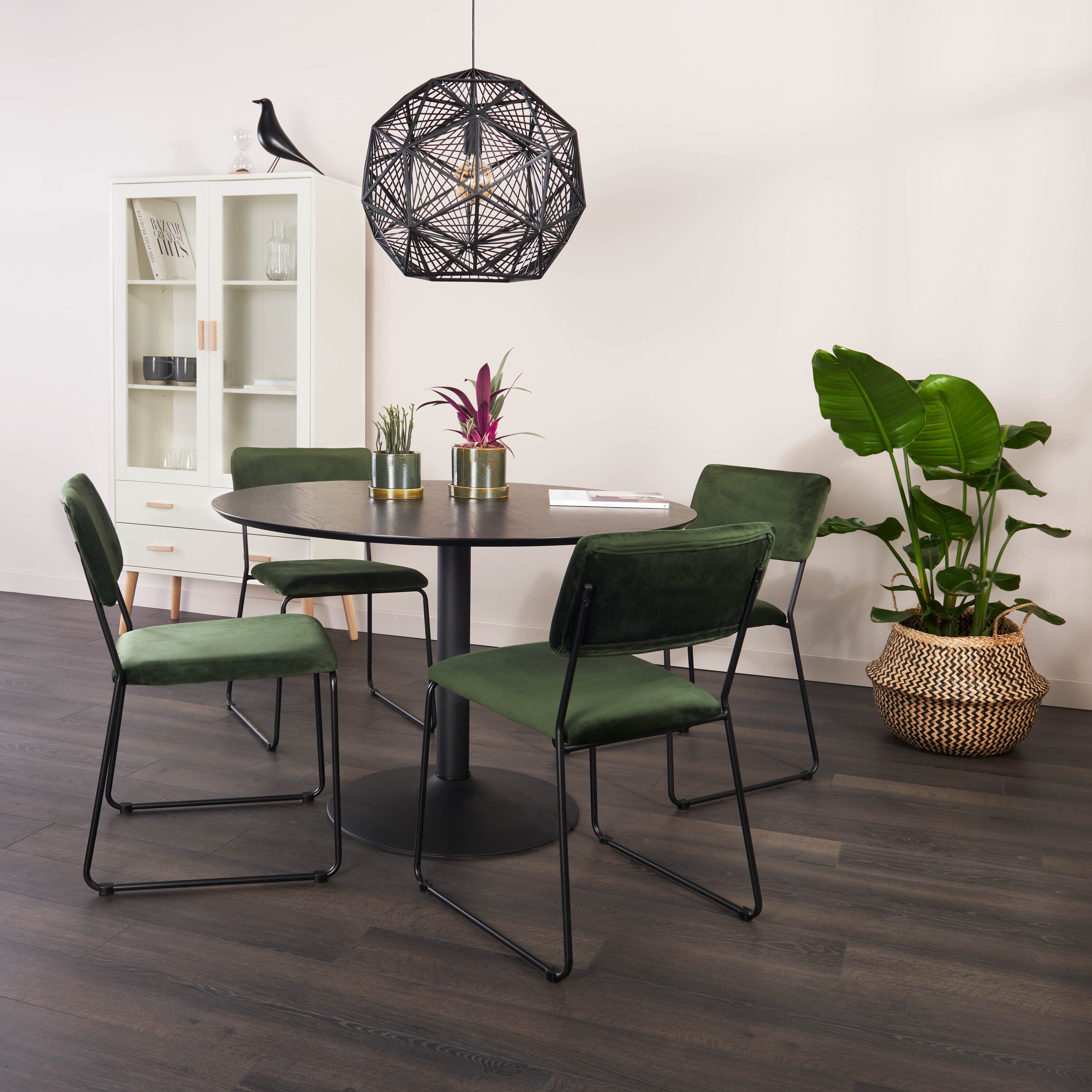 by fonQ basic Slim Eetkamerstoel - Donkergroen