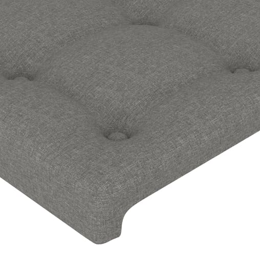 NNEVL Headboard with Ears Dark Grey 163x23x118/128 cm Fabric