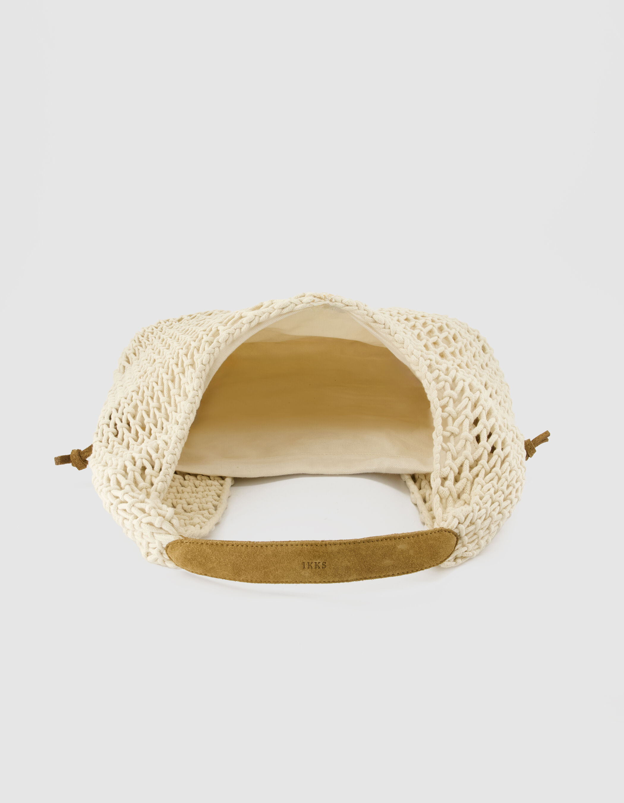 Sac Hobo beige crochet Femme