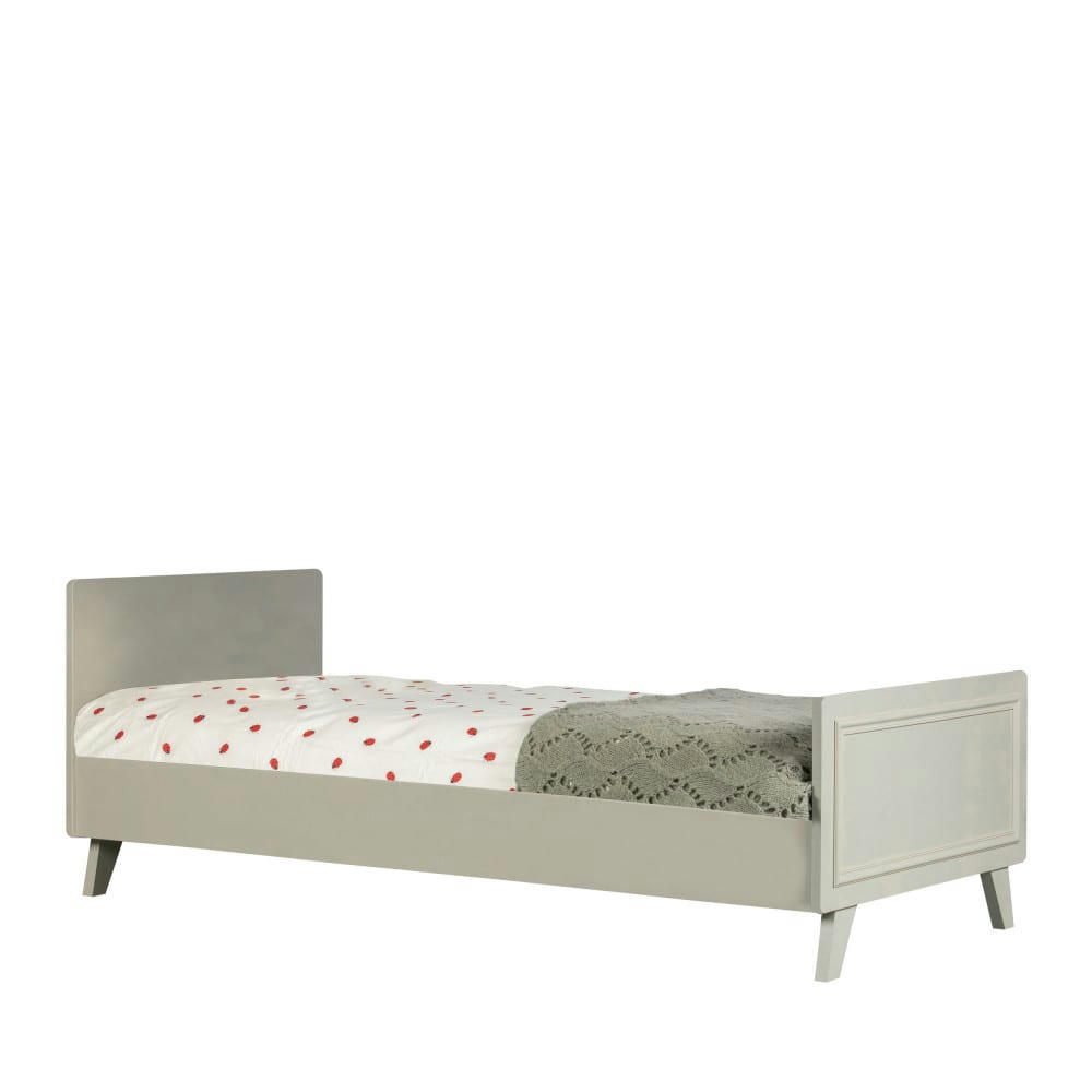 LILY - Cadre de lit pour enfant 90x200 en pin massif vert de gris