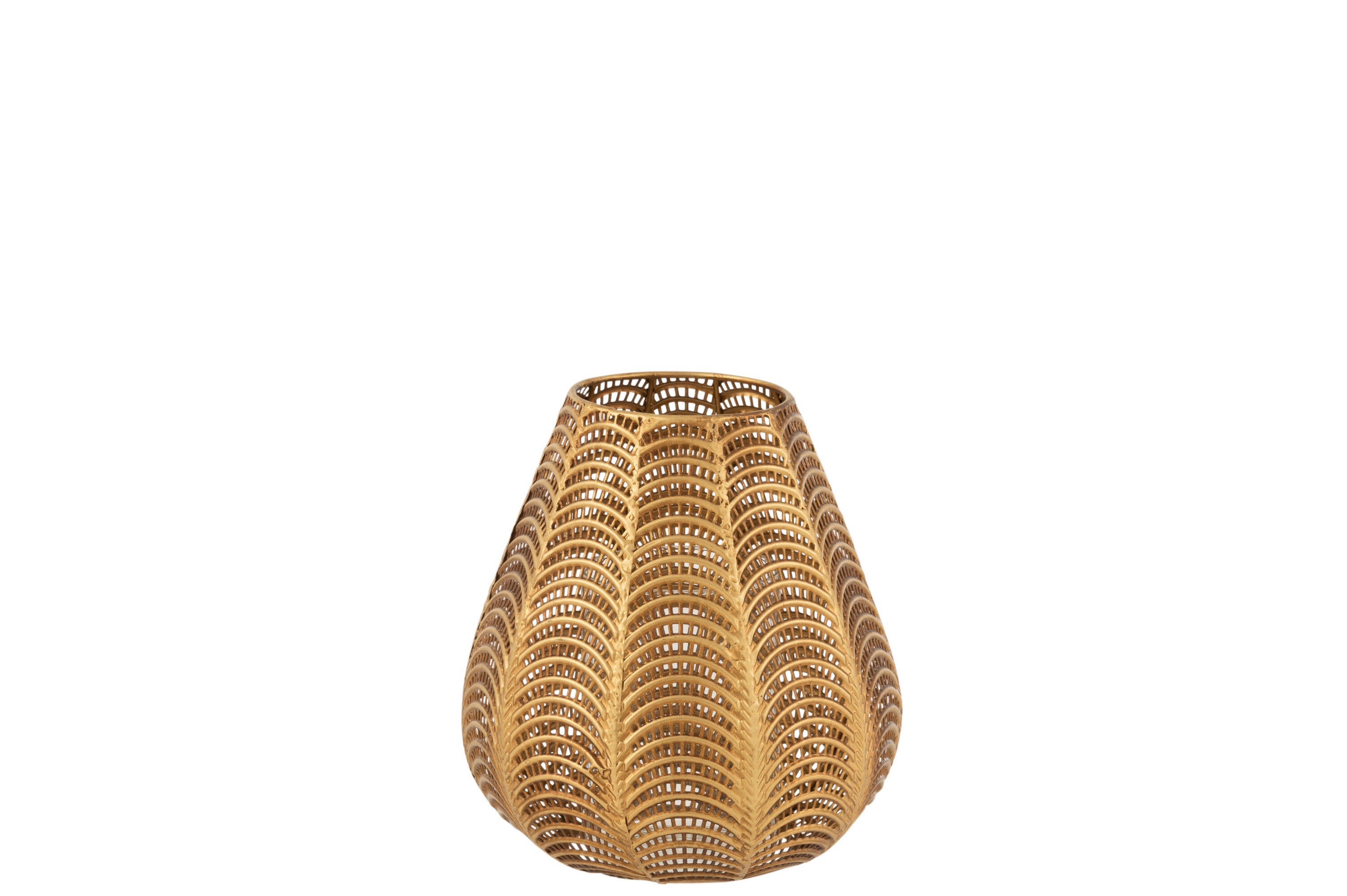 J-Line windlicht Gala - ijzer - goud - small