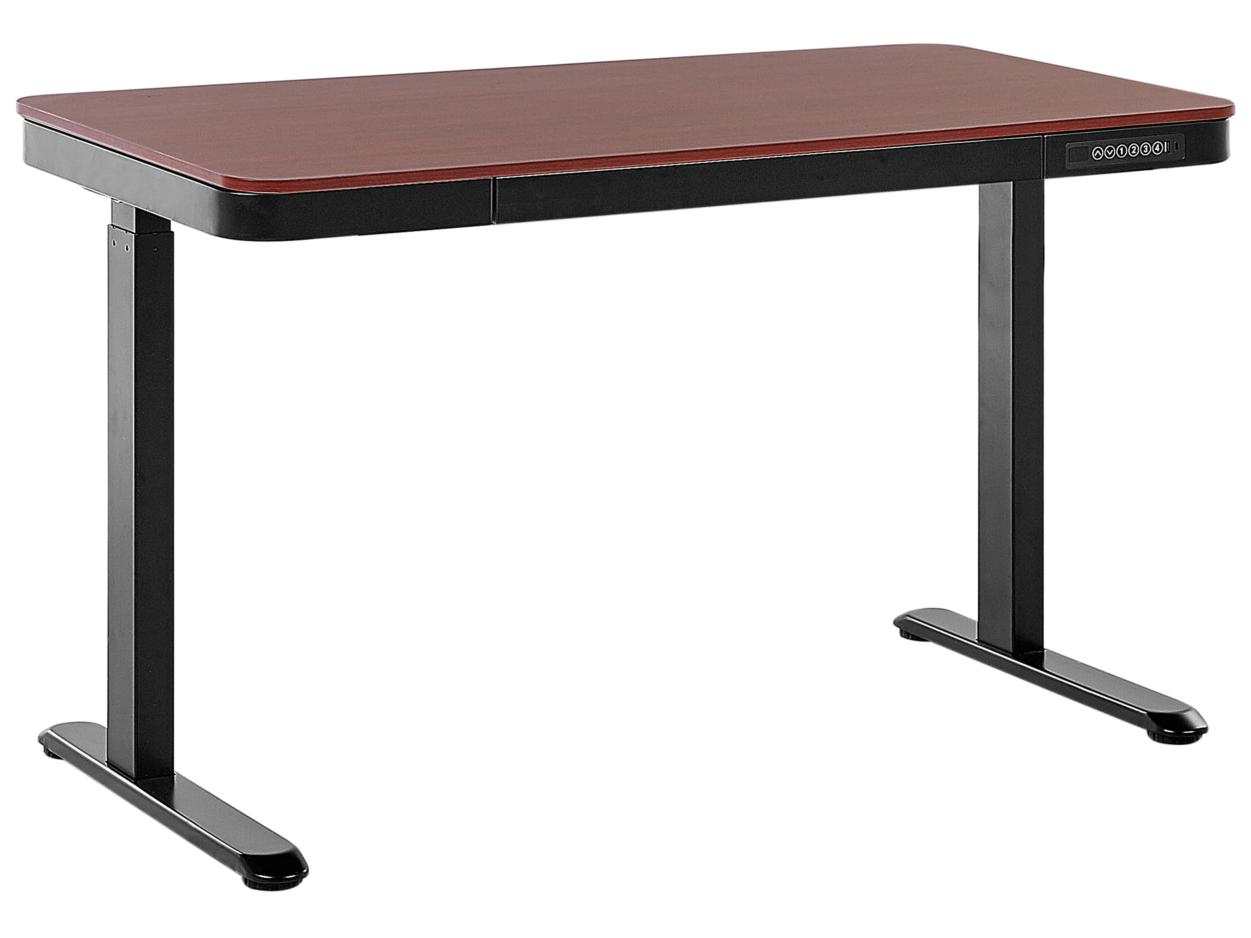 Electric Adjustable Standing Desk KENLY Dark Brown 120 cm 60 cm with USB Port