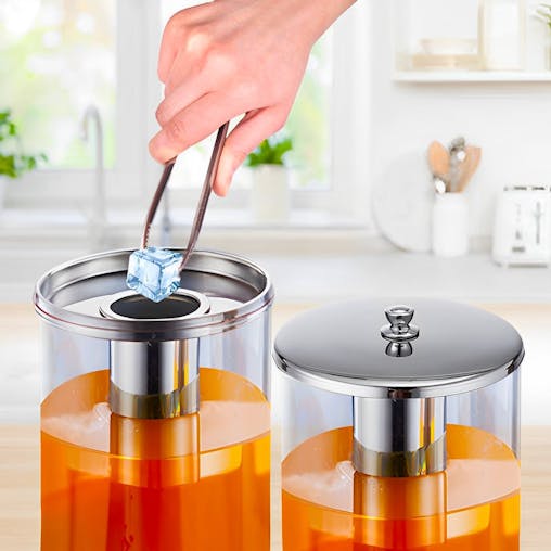 SOGA 6L Dual Stainless Steel Beverage Dispenser with Ice Cylinder
