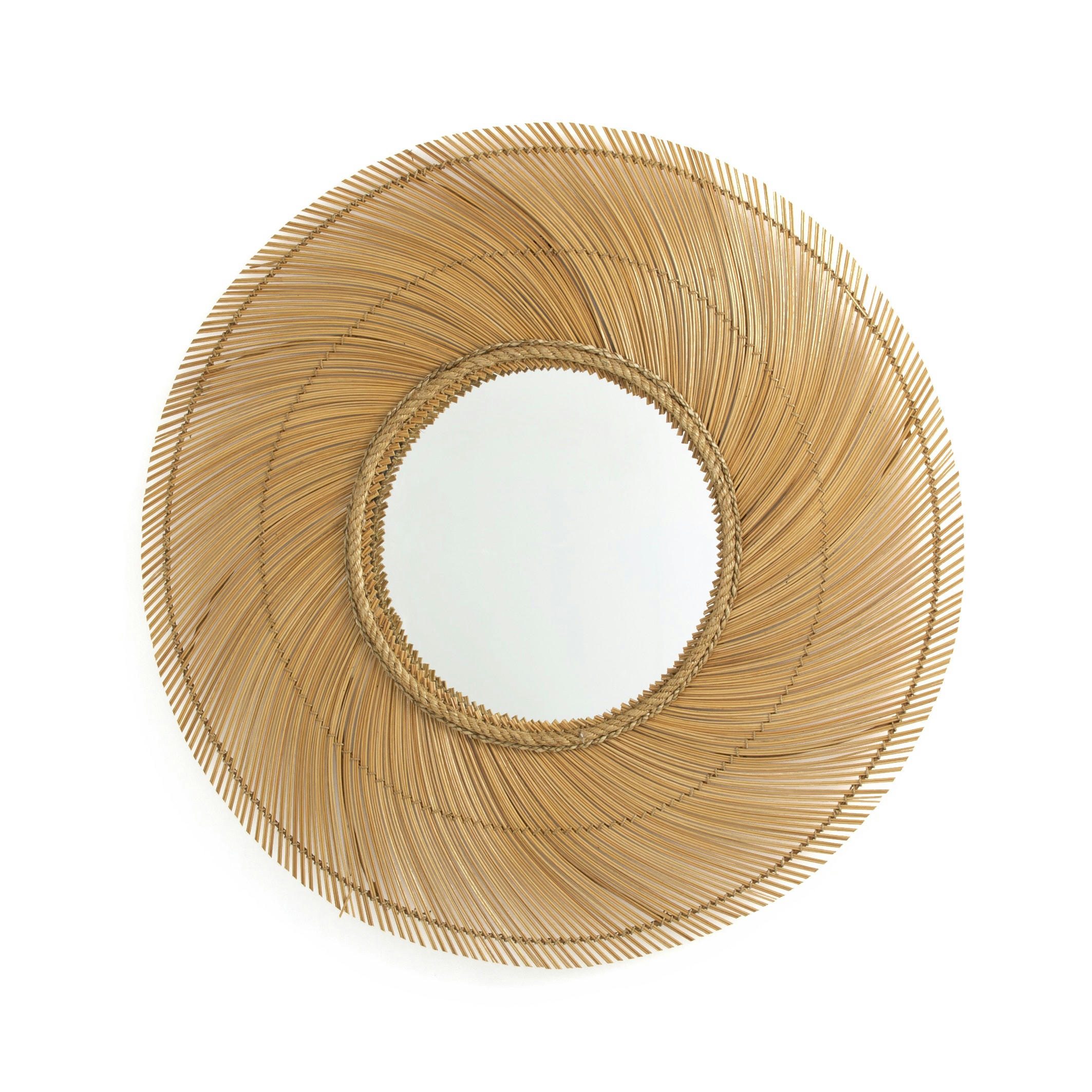 Miroir XXL bâton de noix de coco ø 90cm Tiara