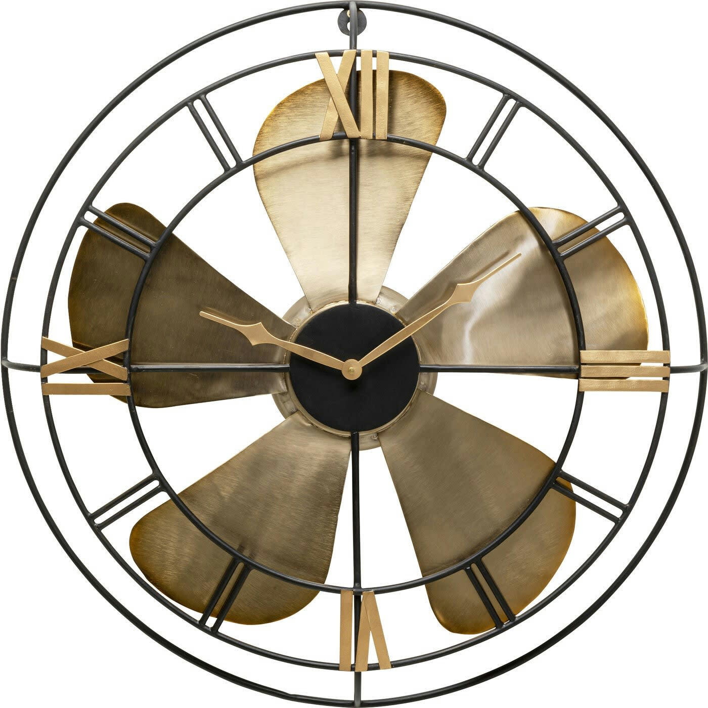 PROPELLER - Horloge murale hélice dorée 62cm Kare Design