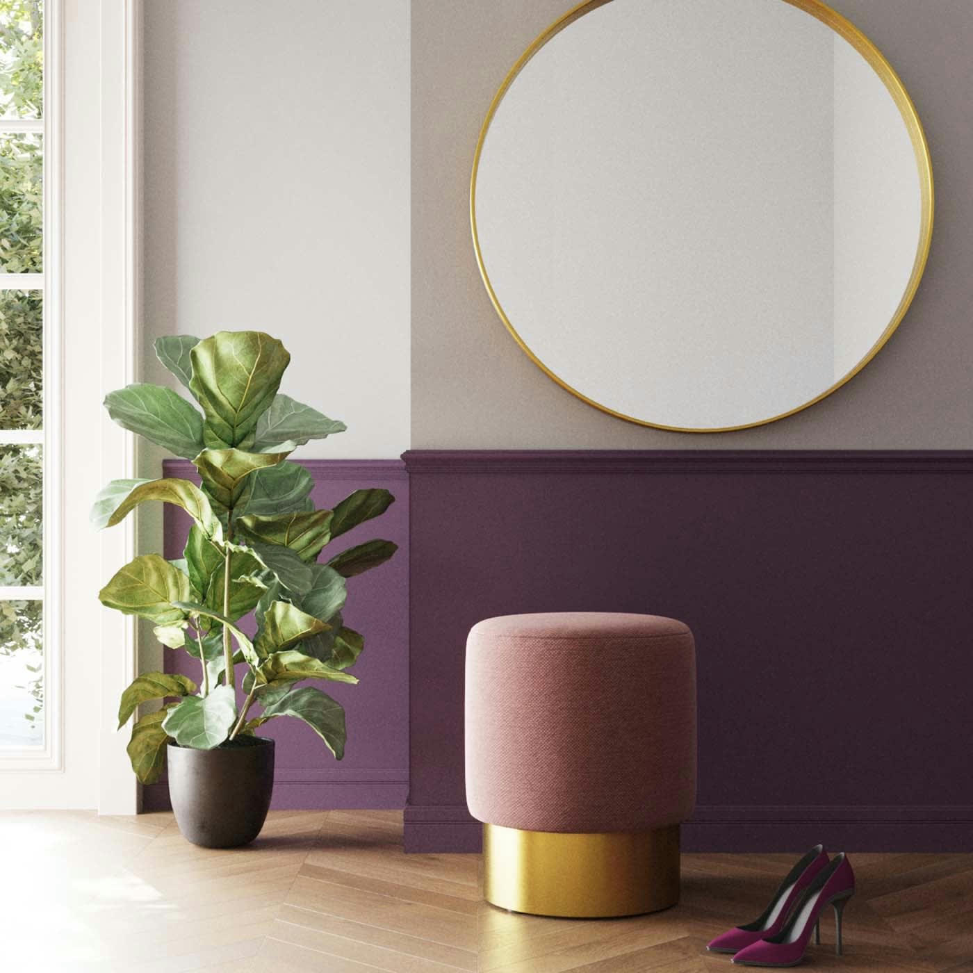 CHERRY LINA - Tabouret Cherry Lina rose et laiton Kare Design