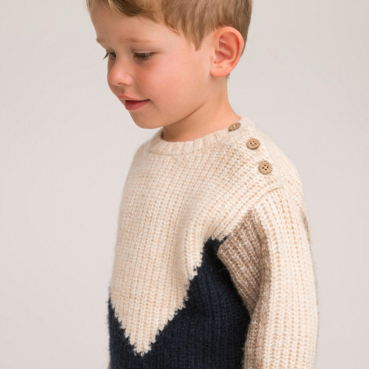 Pull col rond grosse maille