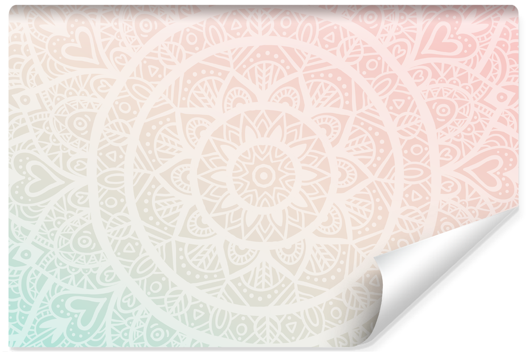 Fototapeta Do Sypialni Pastelowa Mandala 90x60cm