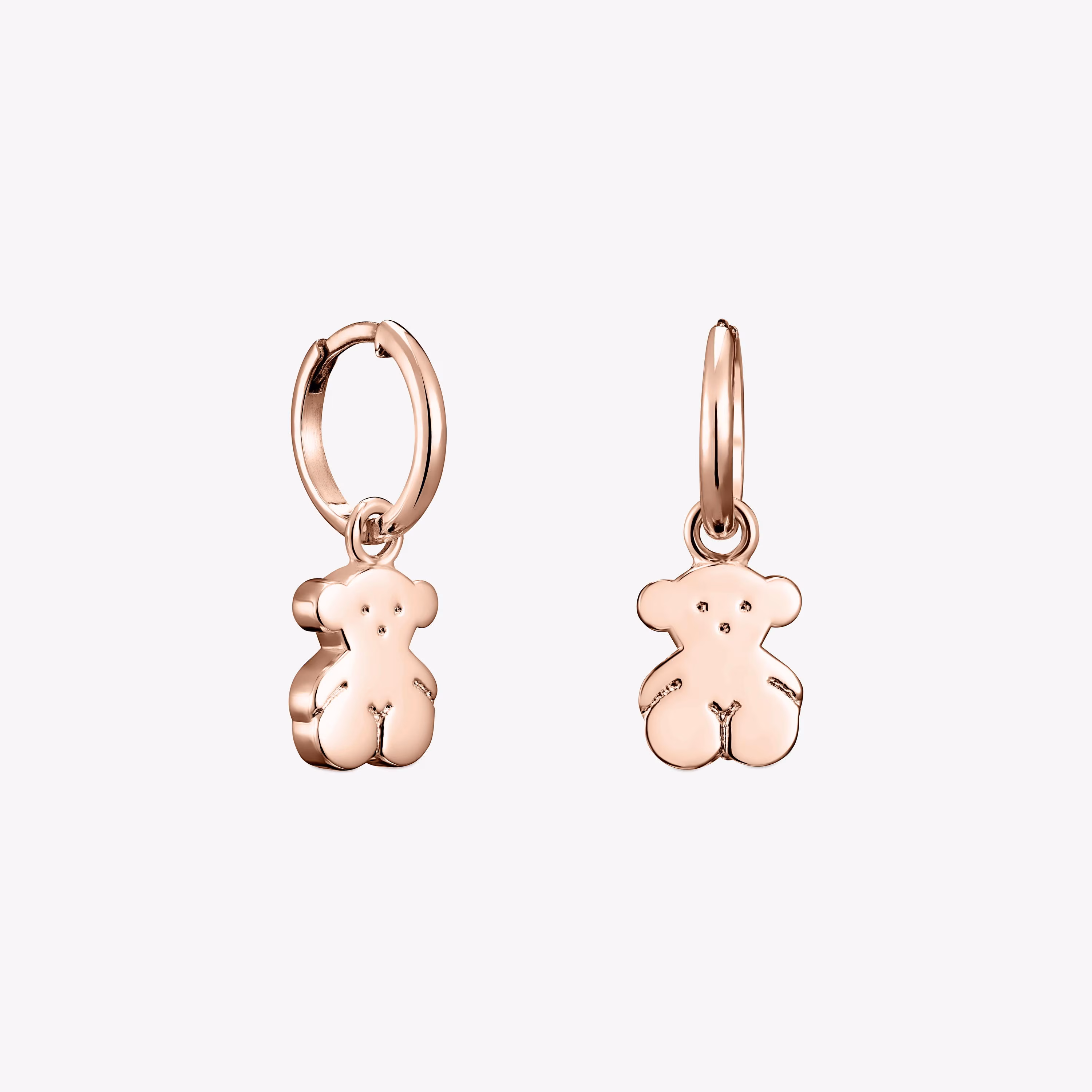 Pendientes con baño de oro rosa 18 kt sobre plata Sweet Dolls