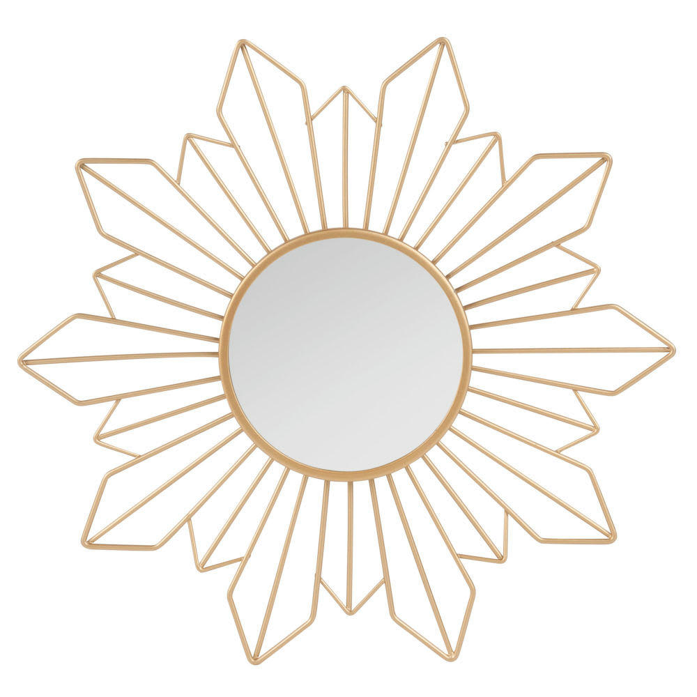 DONGI  - Ensemble de 3 miroirs en métal doré mat D25