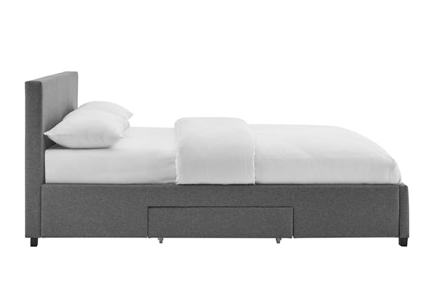 NNEKGE Bed Frame - Venice 3 Drawer Collection (Charcoal)