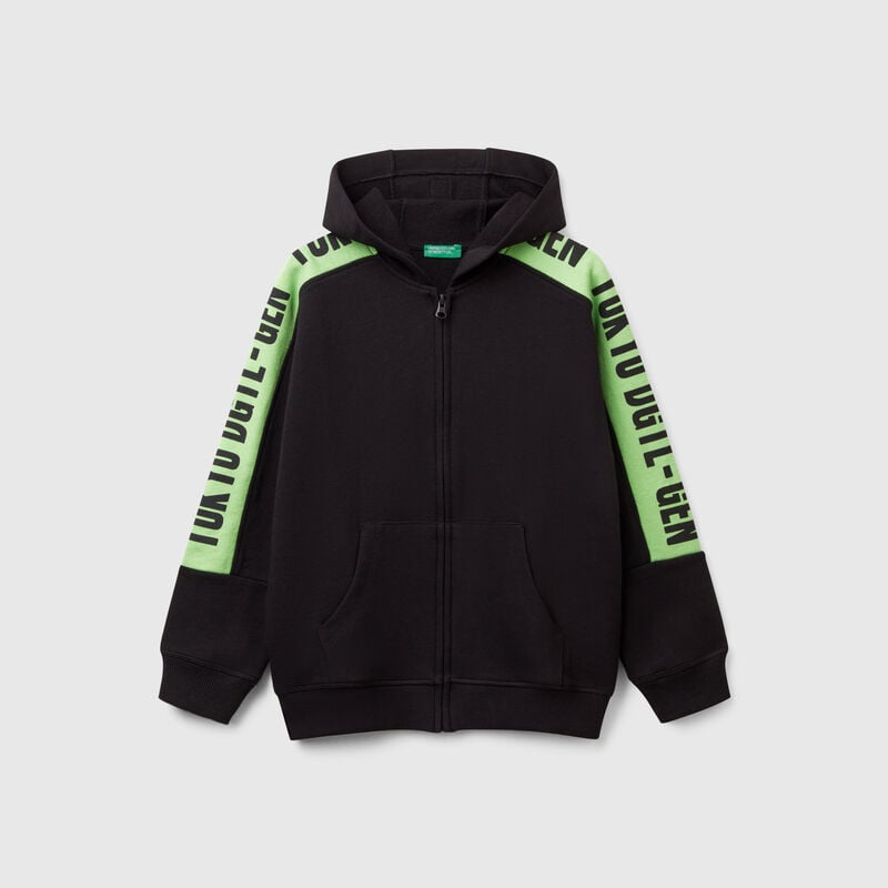 Oversized fit sweatshirt with bands