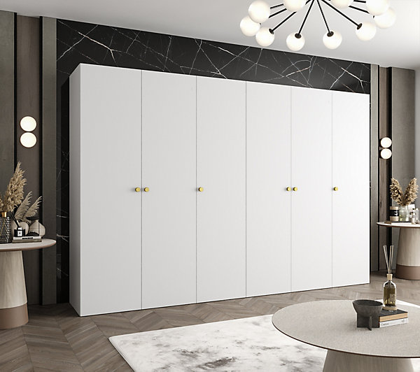 Armoire Parma 1 a portes battantes H. 202 x L.300 x P. 52, 6 portes