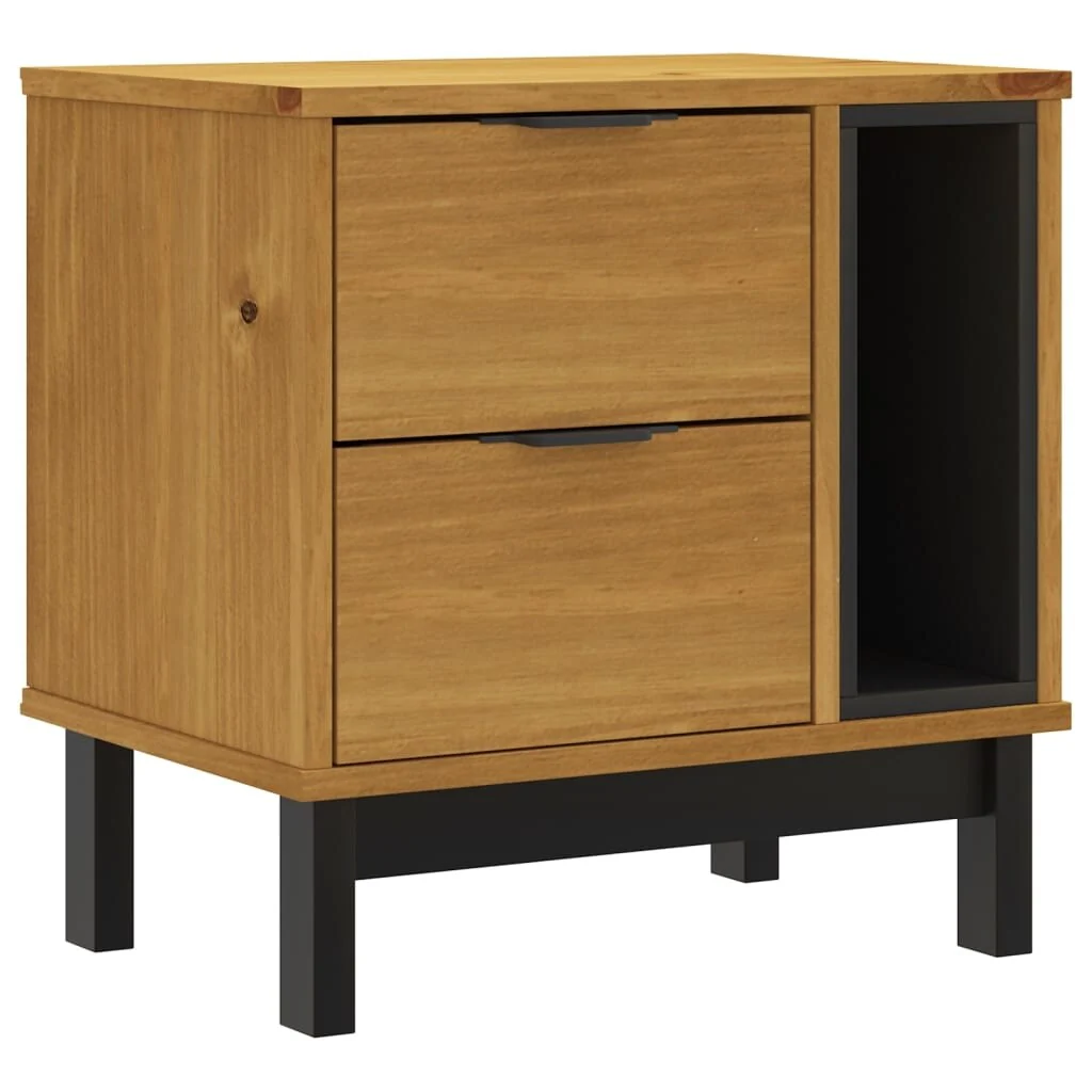 vidaXL Bedside Cabinet FLAM 19.3x13.8x19.7 Solid Wood Pine