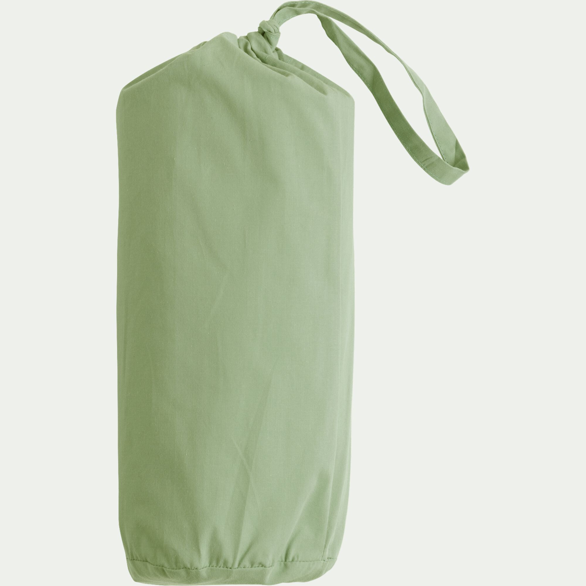 MIRAGE - Drap housse en coton 140x200cm B30cm - vert pistache