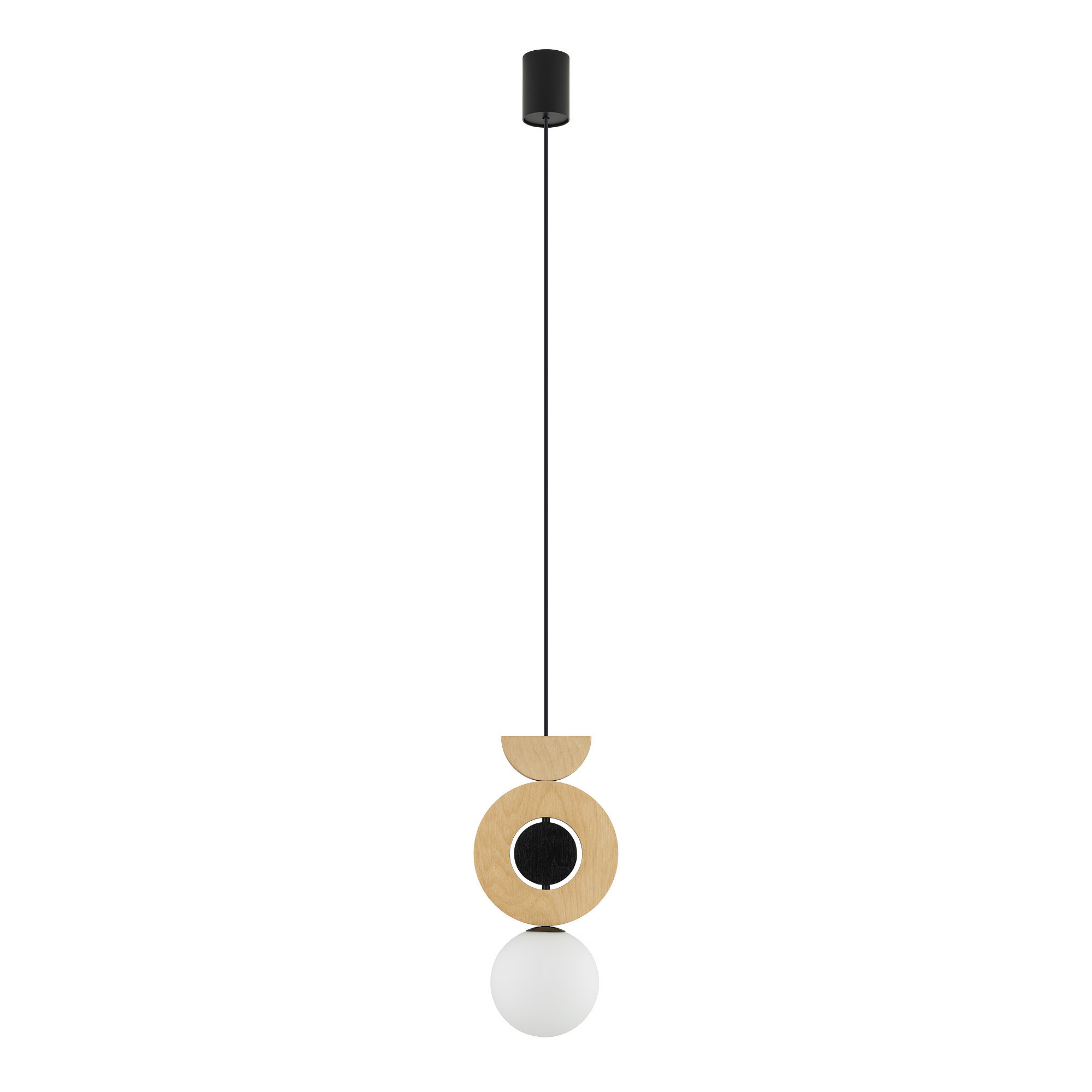 Lampa wisząca czarno-biała DROPS WOOD B 1xG9x12W Nowodvorski